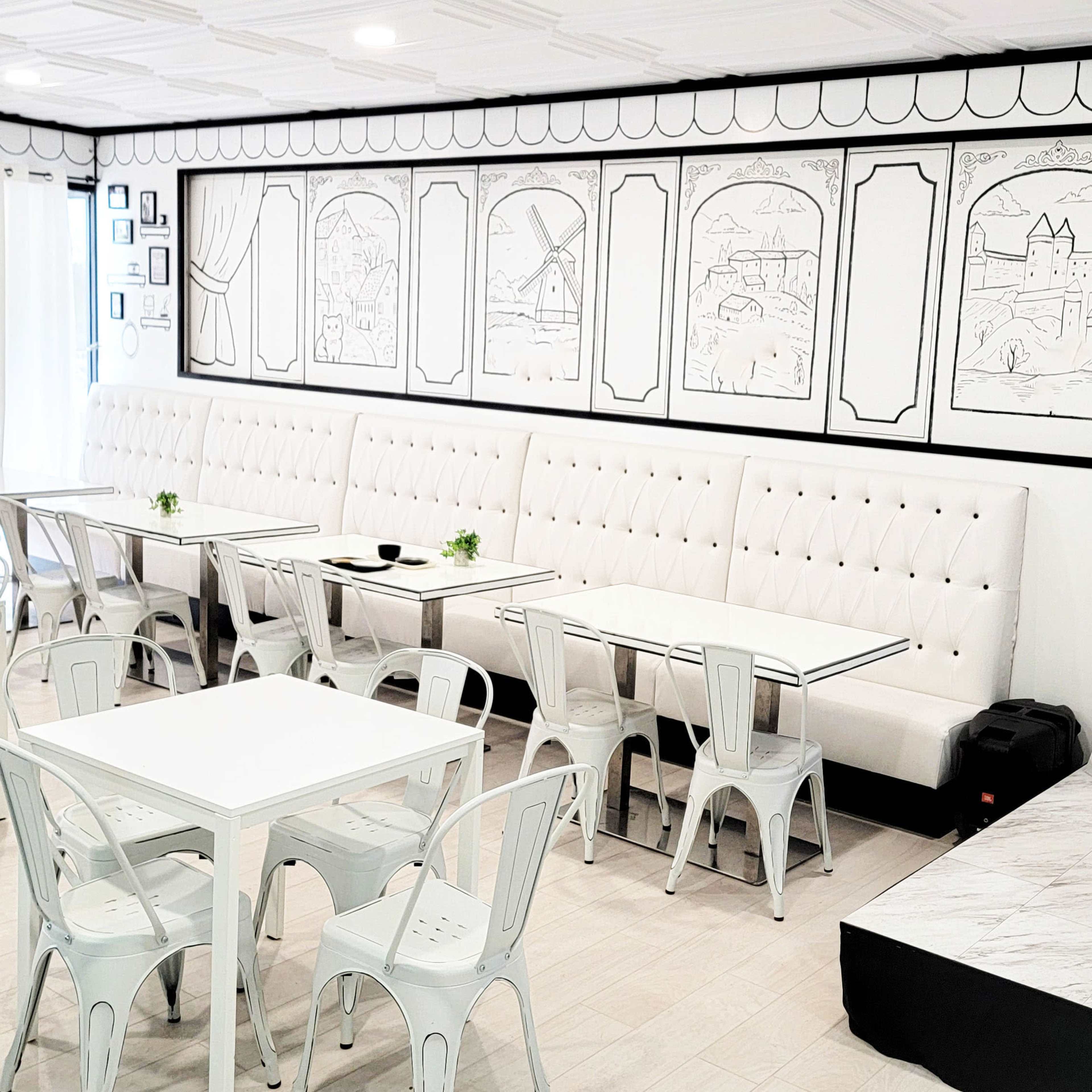 Cute Dainty French Cafe with Natural Lighting and Beautiful Interior Image in Arcadia, Arcadia, CA