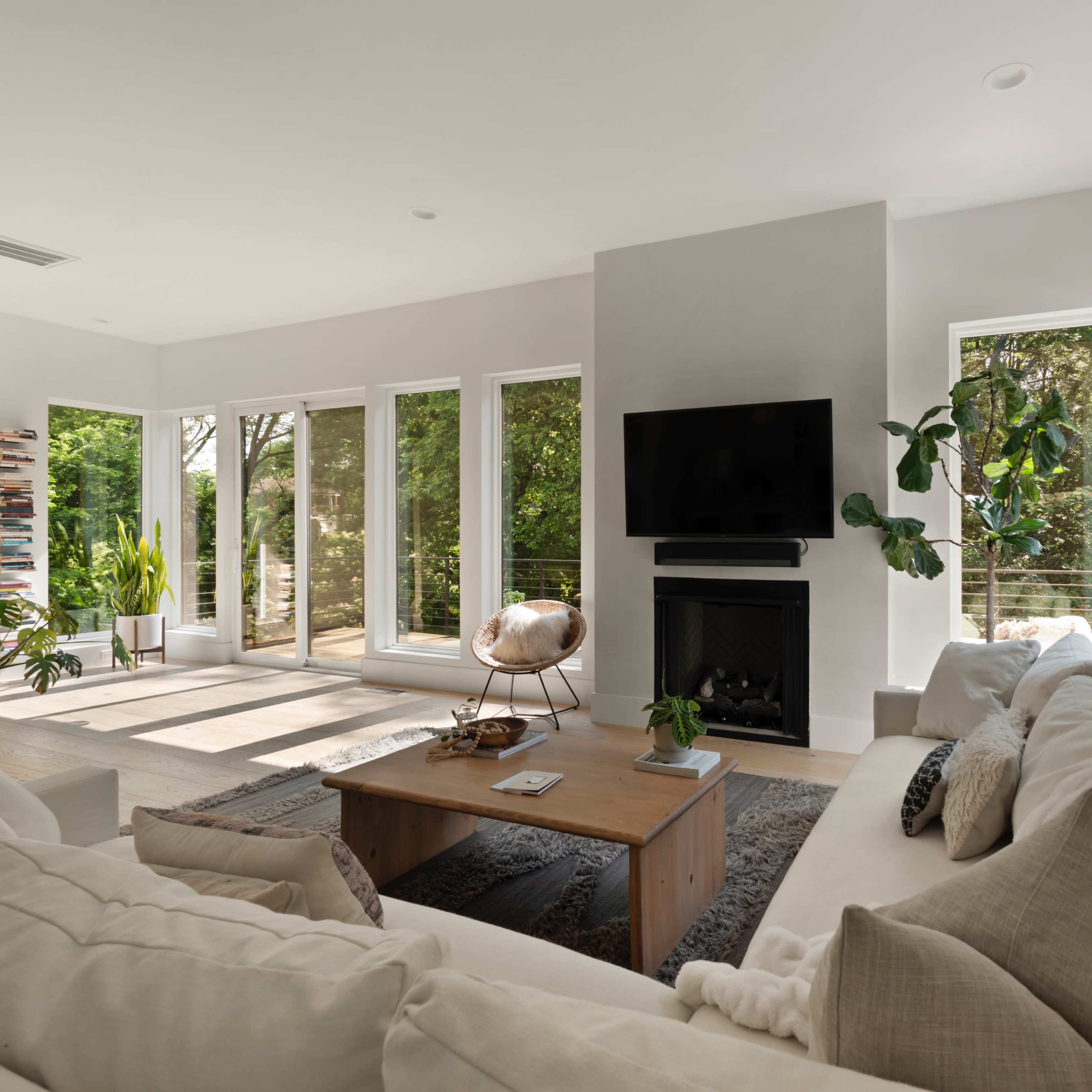 Light-Filled Dream Space with Floor to Ceiling Windows + Marble Kitchen + Treehouse Balcony Image in Glencliff, Nashville, TN