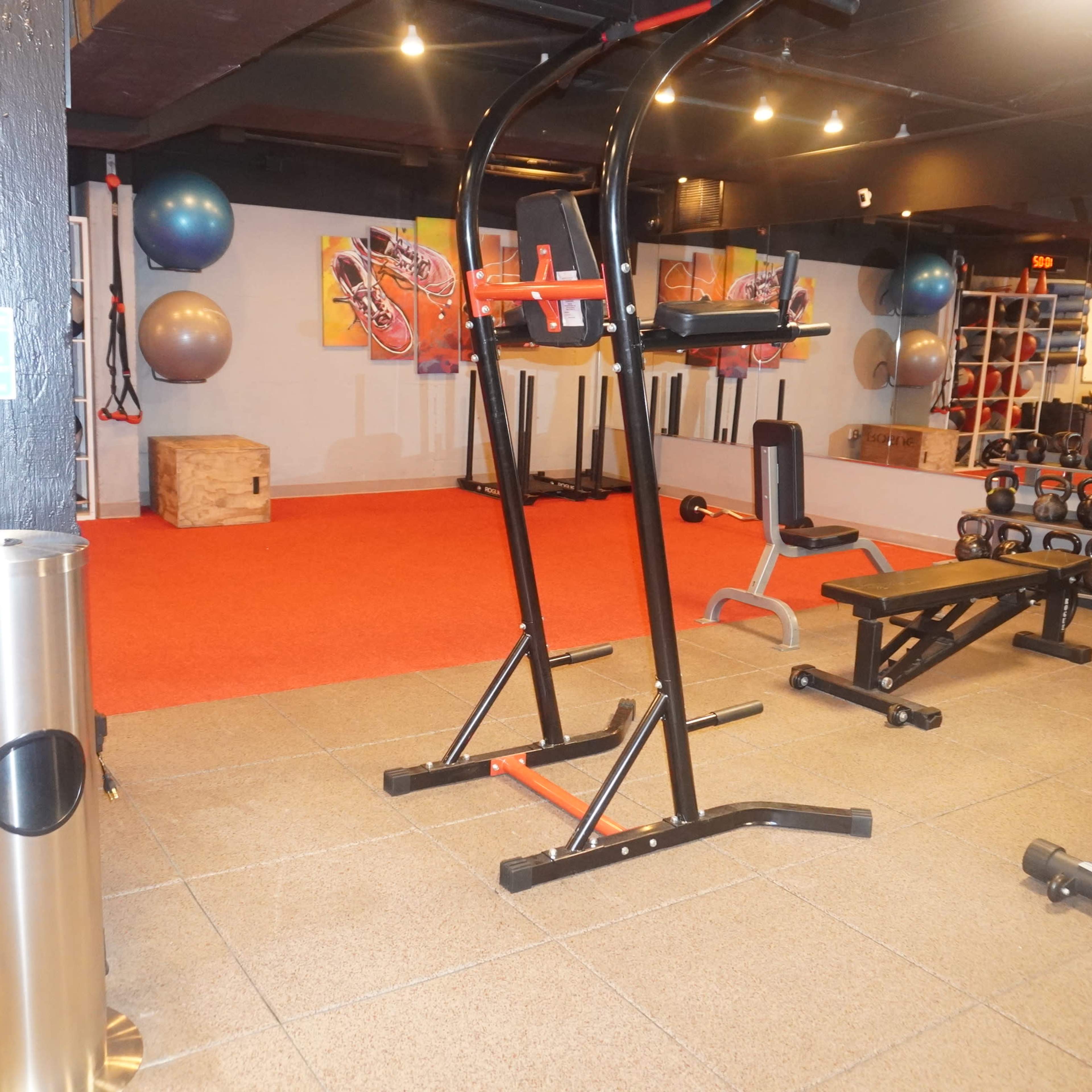 Spacious Basement Gym Facility with an Industrial Vibe Image in Northwest Washington, Washington, DC
