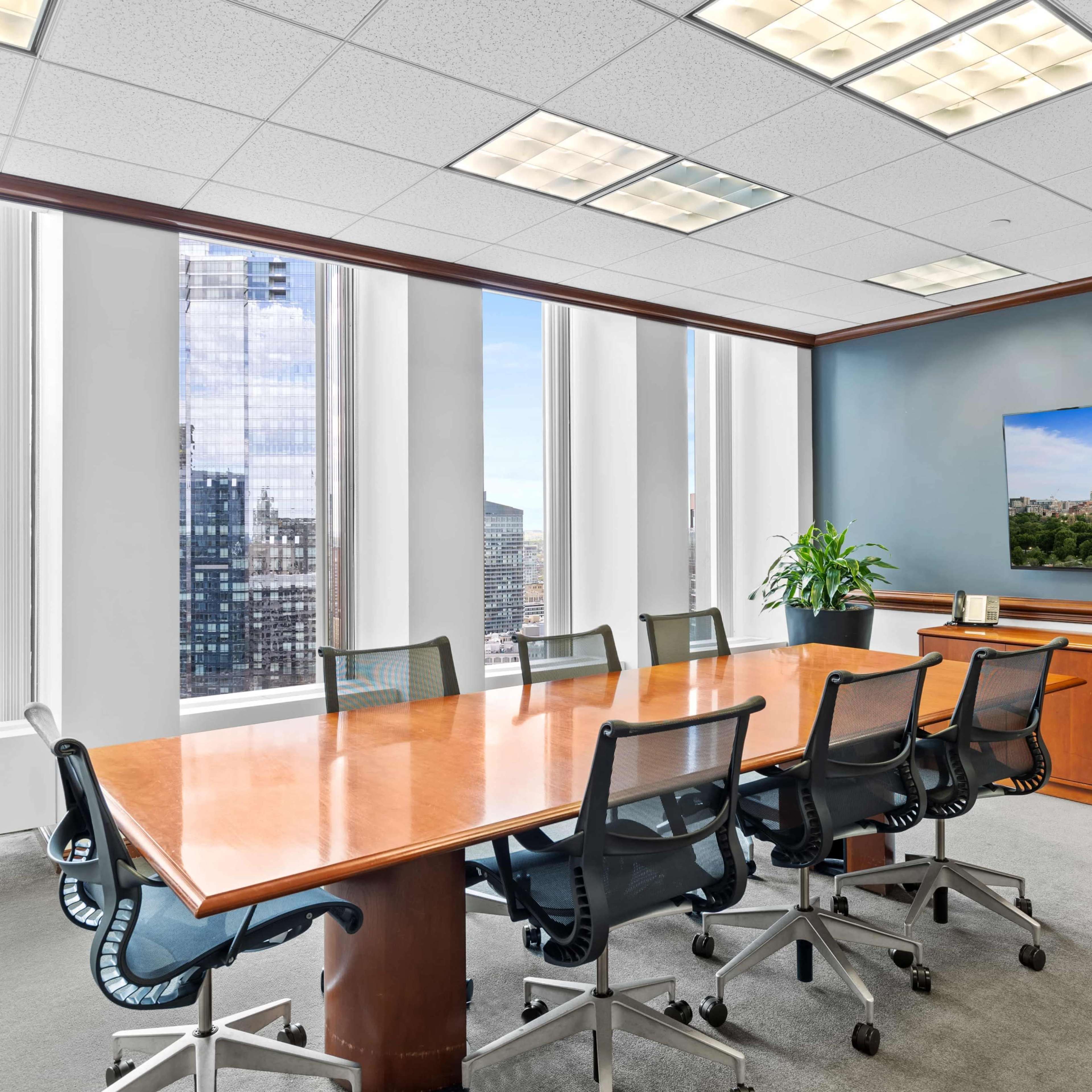 26th Floor Window Boardroom Image in Downtown, Boston, MA