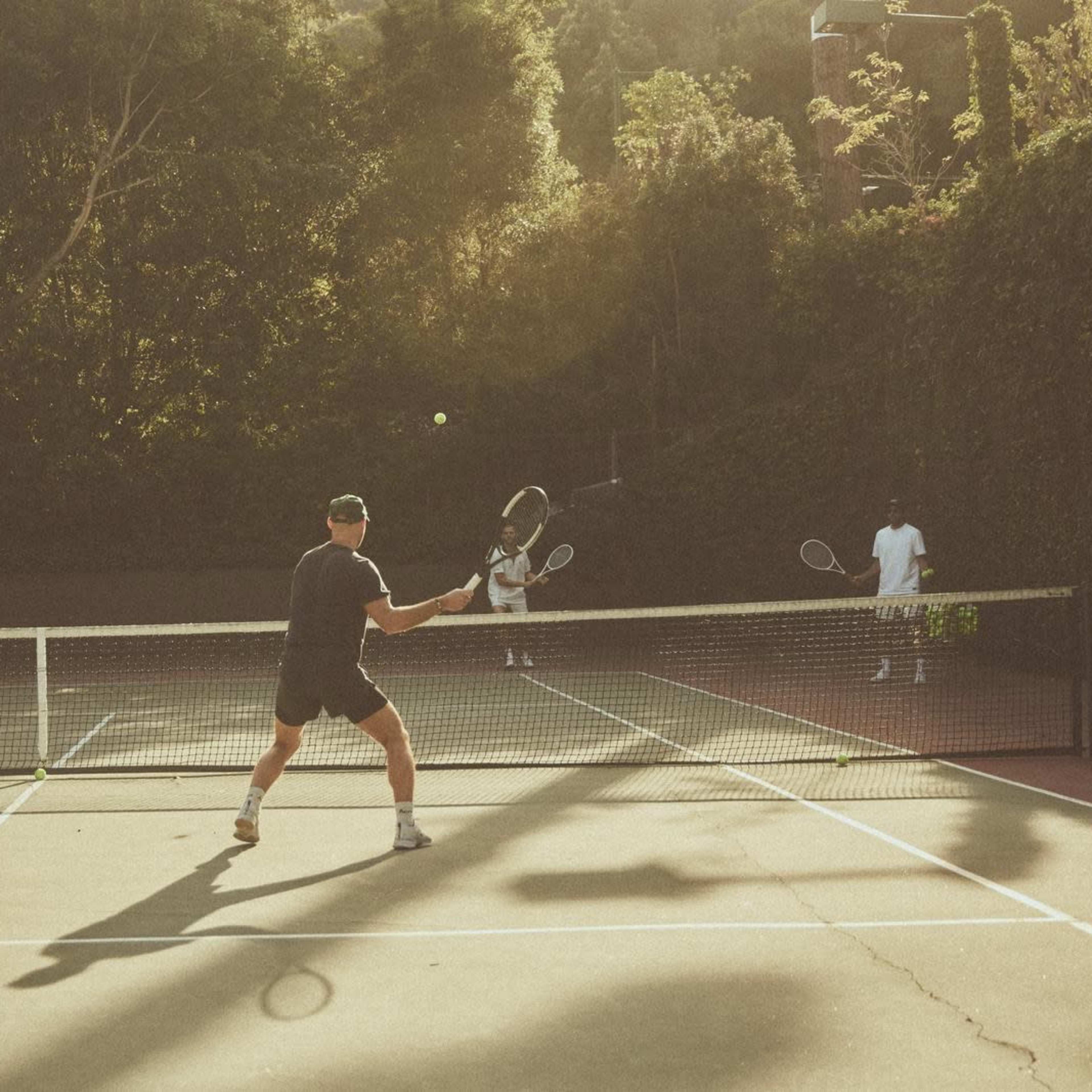 Old-Money Elegance: Private Tennis Court at Designer Estate Image in Bel Air, Los Angeles, CA
