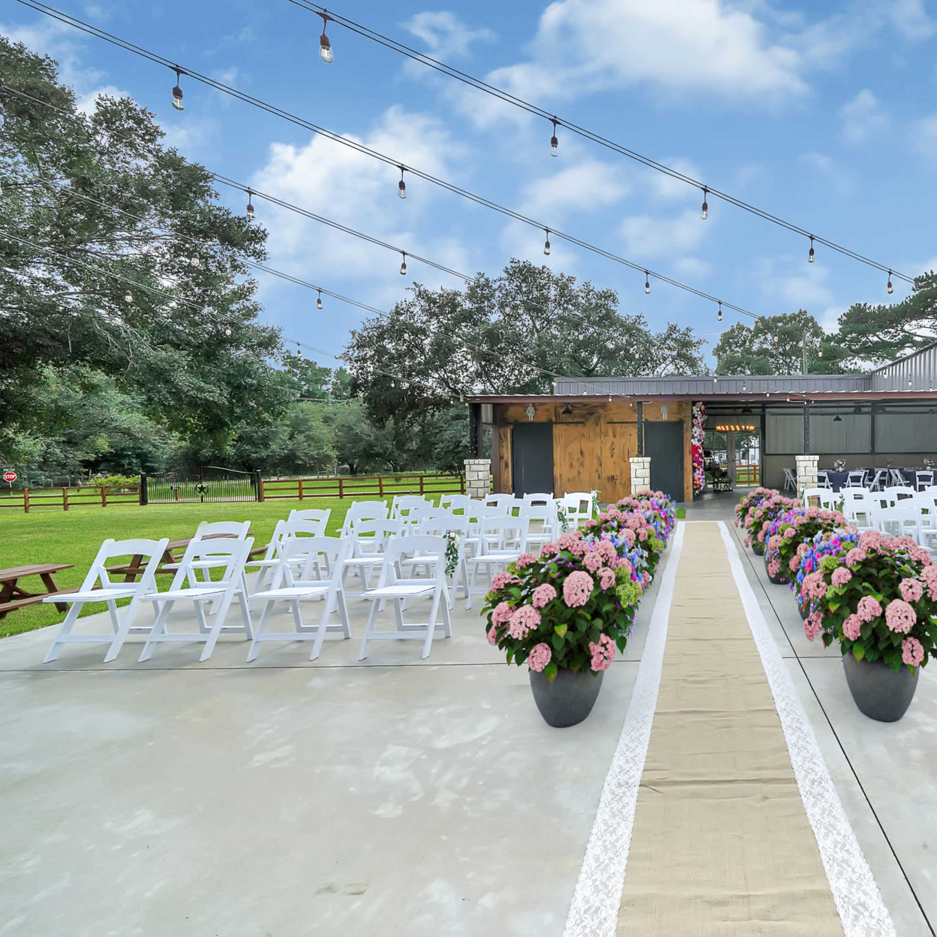 Outdoor event space located approximately 45 minutes Northwest of Downtown Houston Image in Pinehurst, Pinehurst, TX