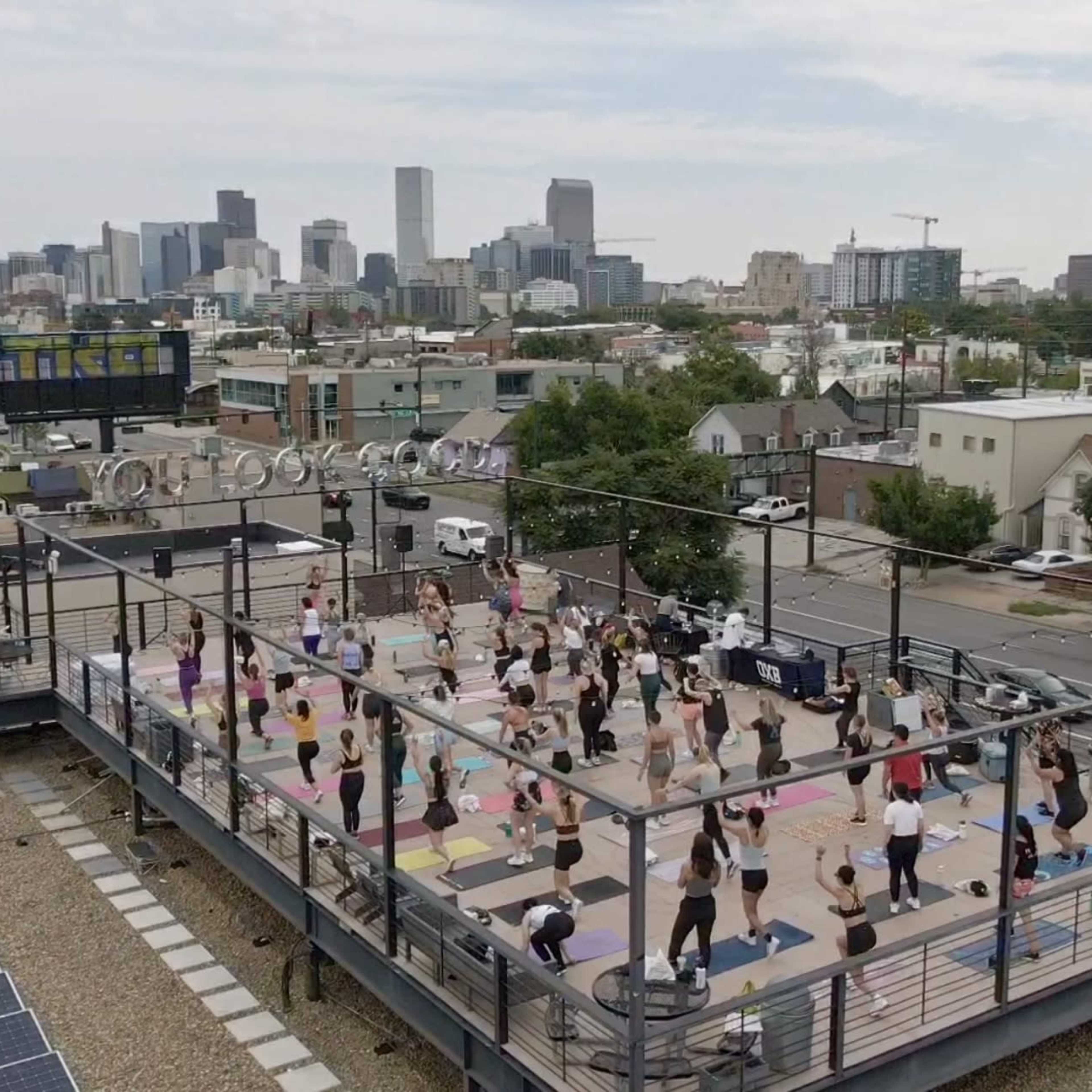 Rooftop deck with amazing views at the end of Santa Fe Arts District. Image in Central, Denver, CO