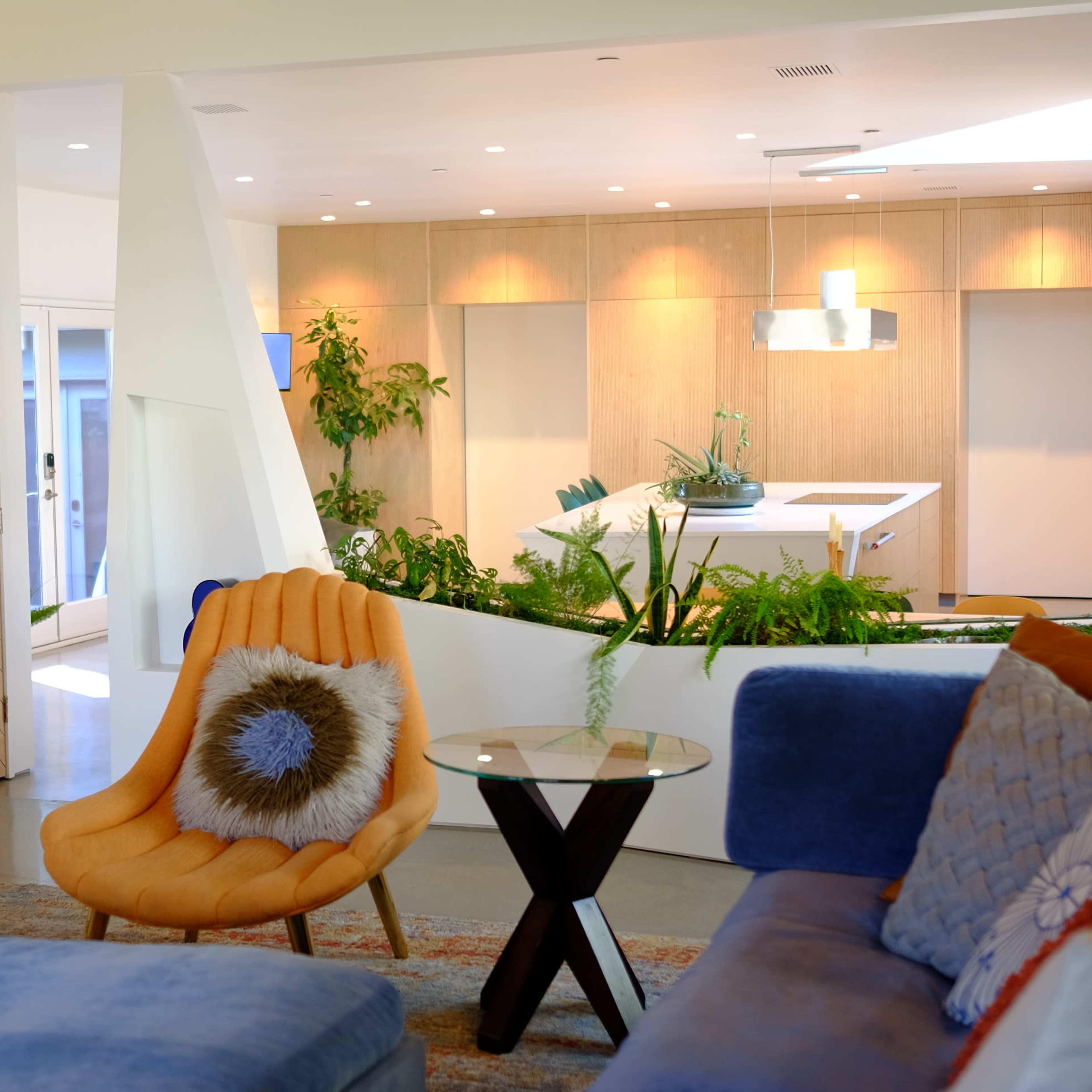 Architectural "Origami" Kitchen + Living Space Image in Northeast Los Angeles, Los Angeles, CA