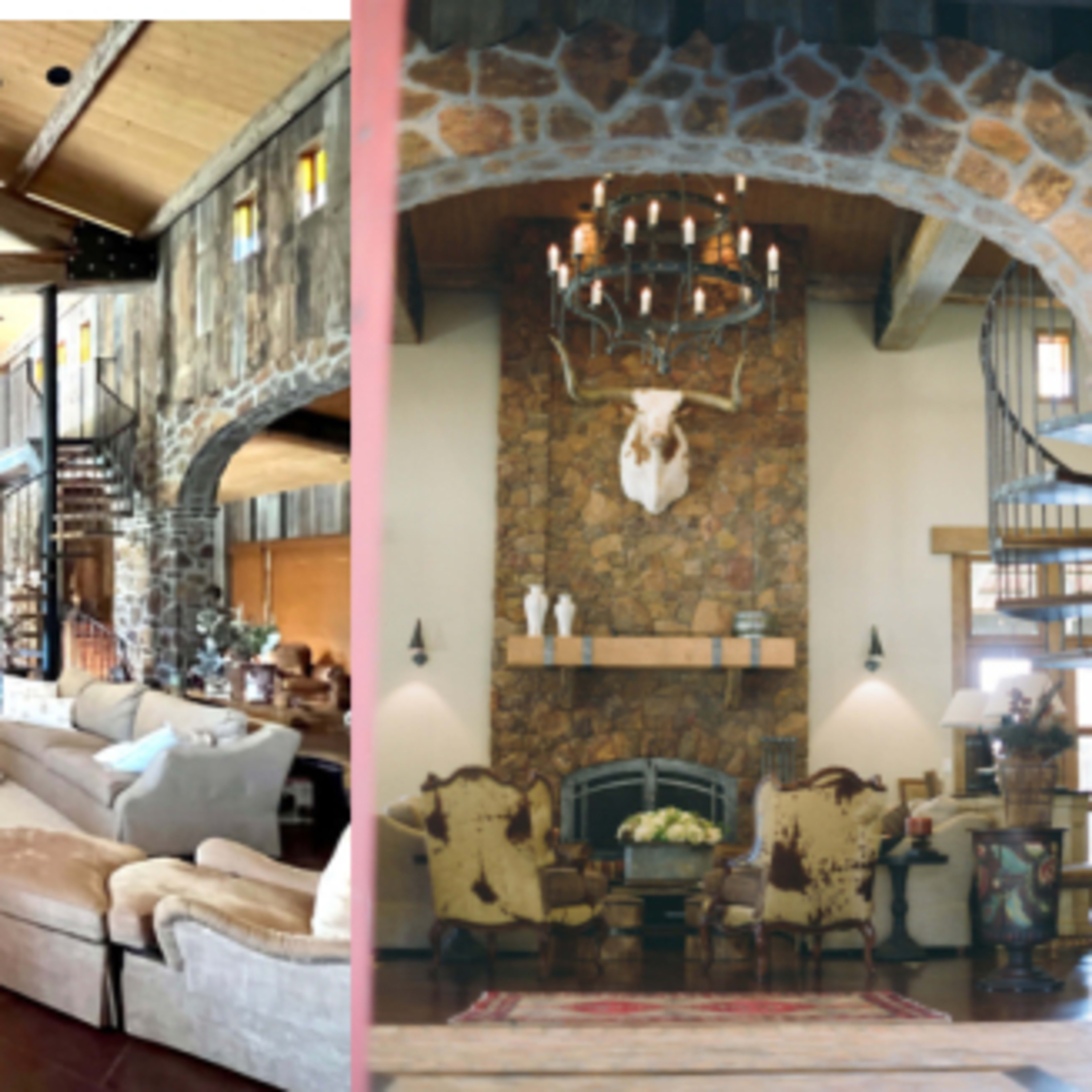 Luxury Cattle Ranch / Farm with Stone Lodge, Log Cabins and Lake. Image in Marquez, Marquez, TX