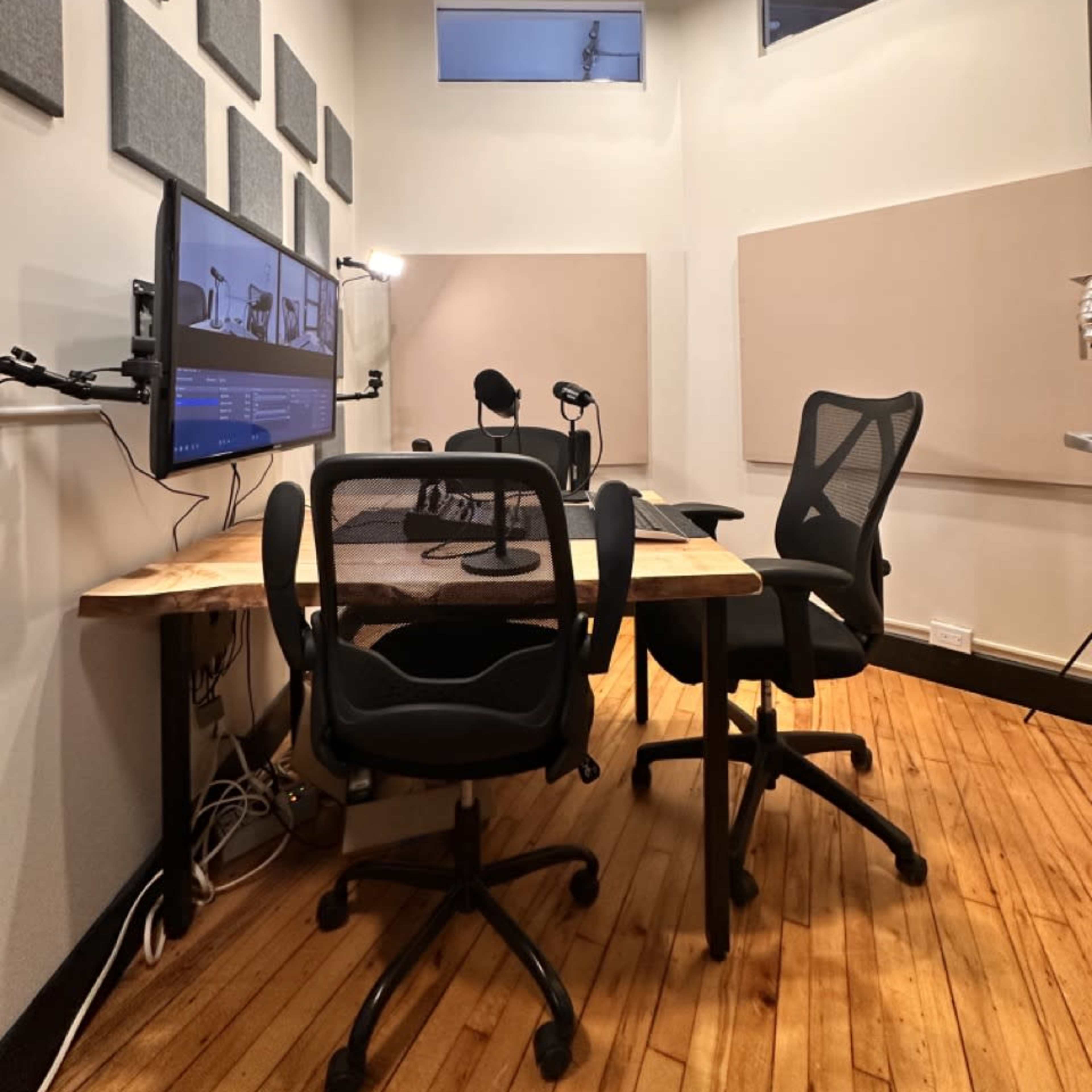 Podcast Studio in Beautiful, Light Filled Coworking Space Image in North Riverdale, Toronto, ON