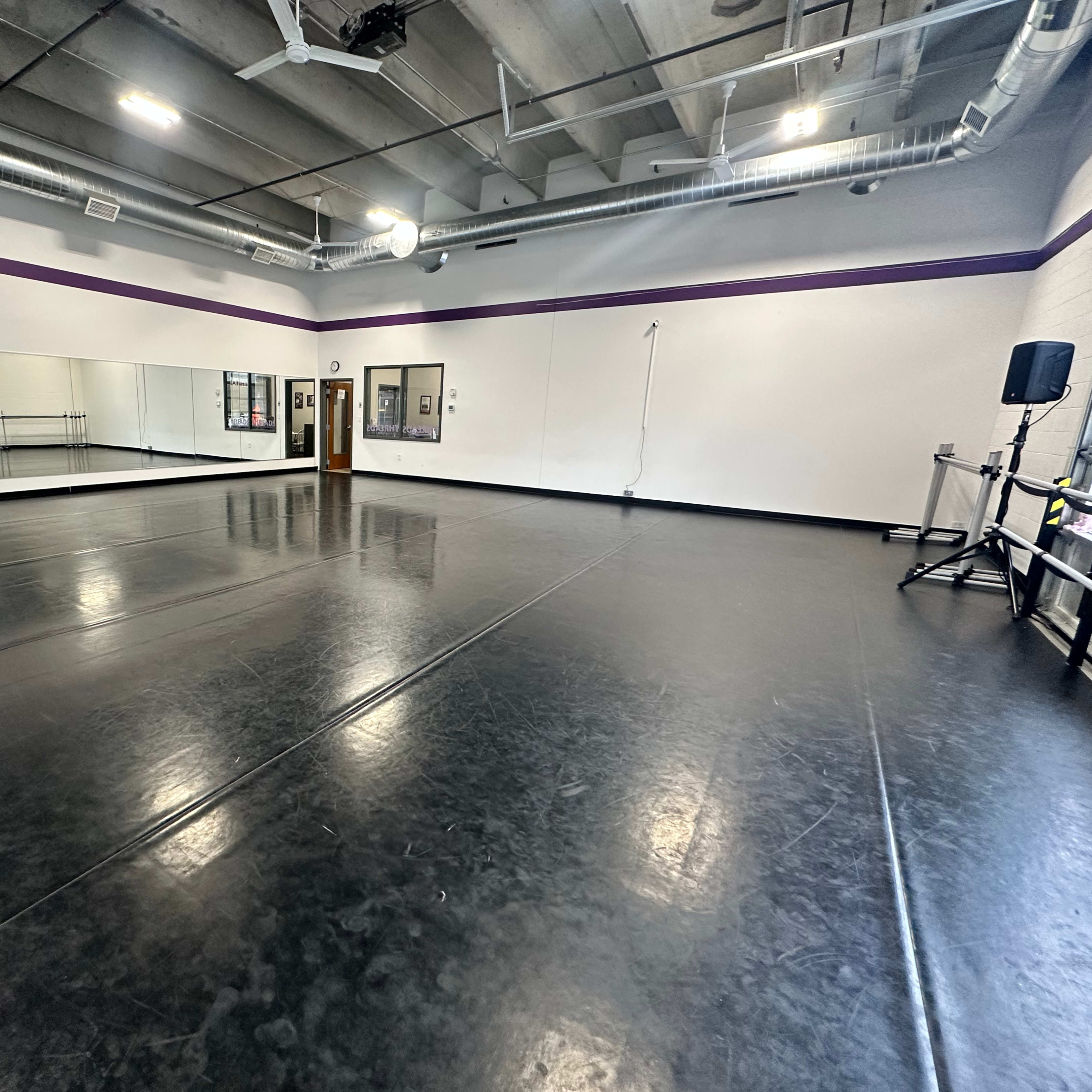 Industrial Dance Studio with Floor to Ceiling Windows Image in Seward, Minneapolis, MN