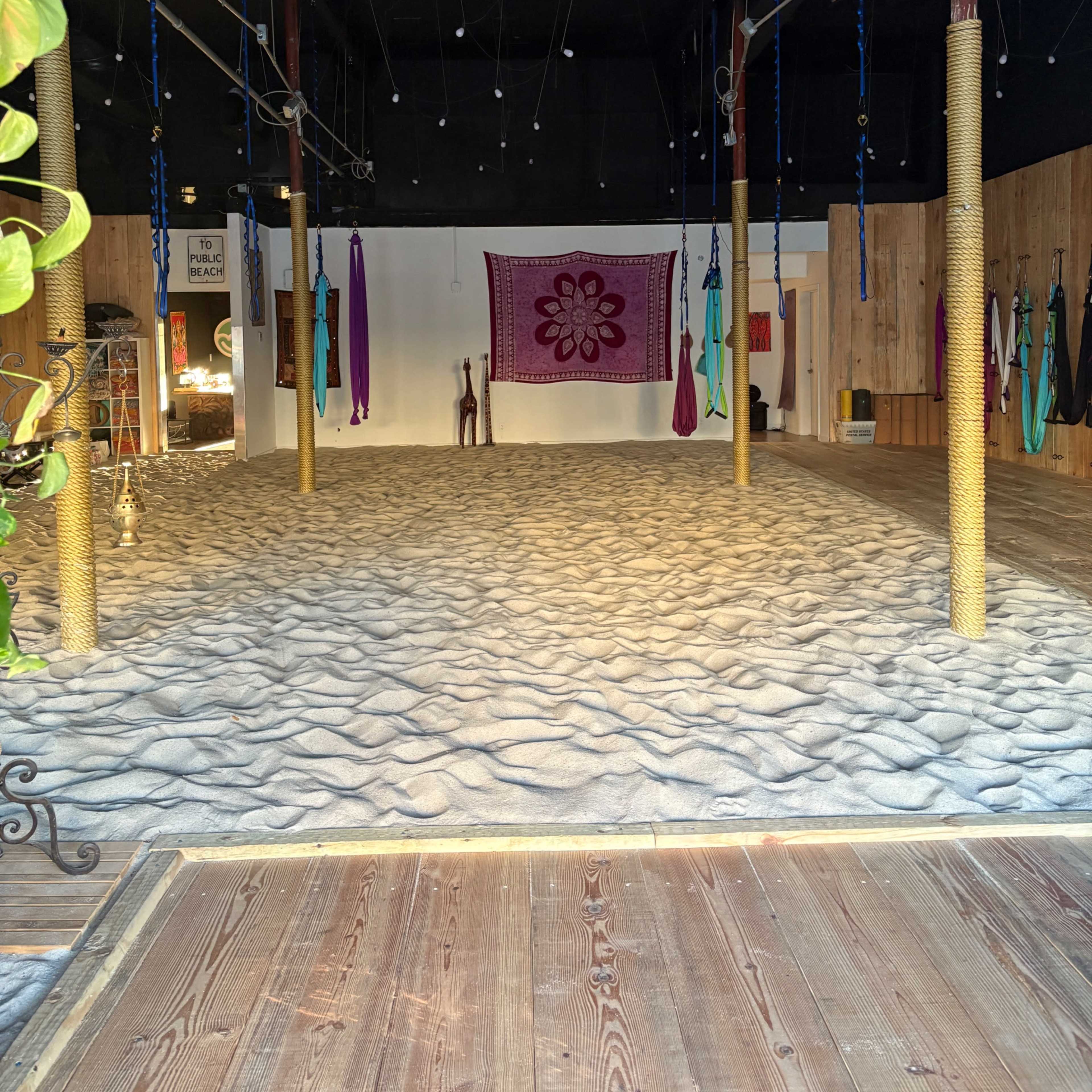 Semi urban beach yoga studio with open party entertainment space Image in North Beach, Miami Beach, FL