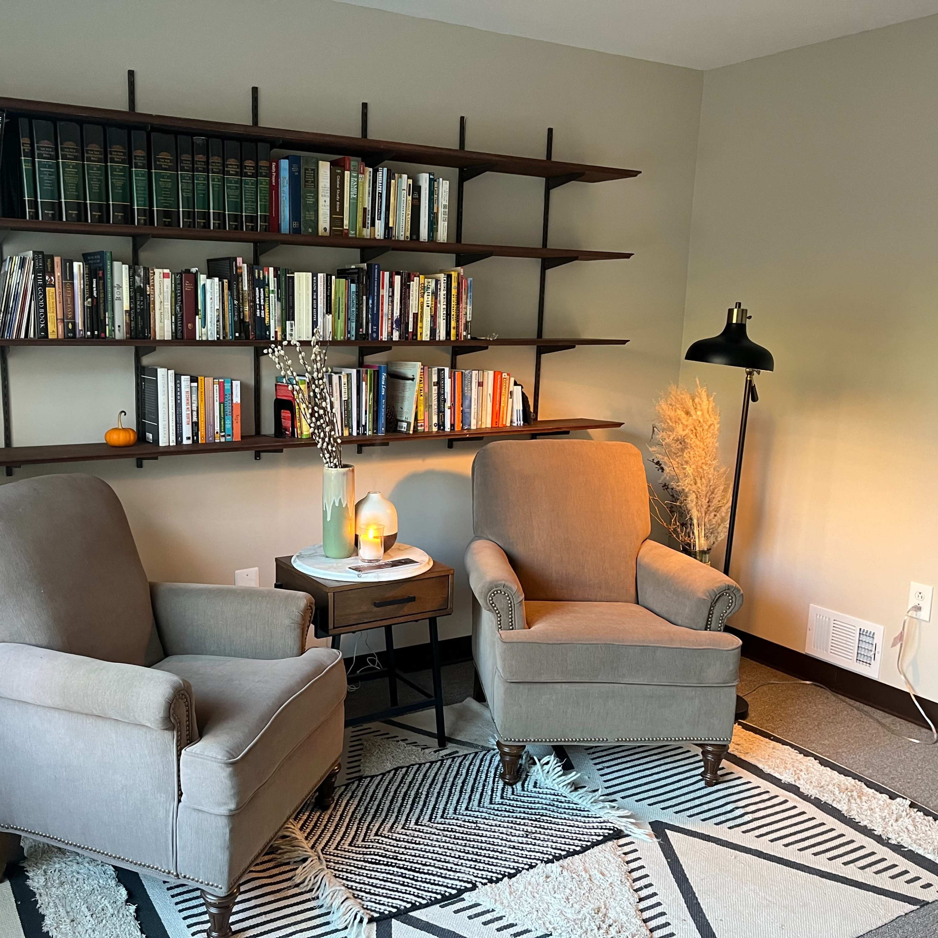 Relaxing Chic Therapy Office Image in Martinsville, Bridgewater, NJ