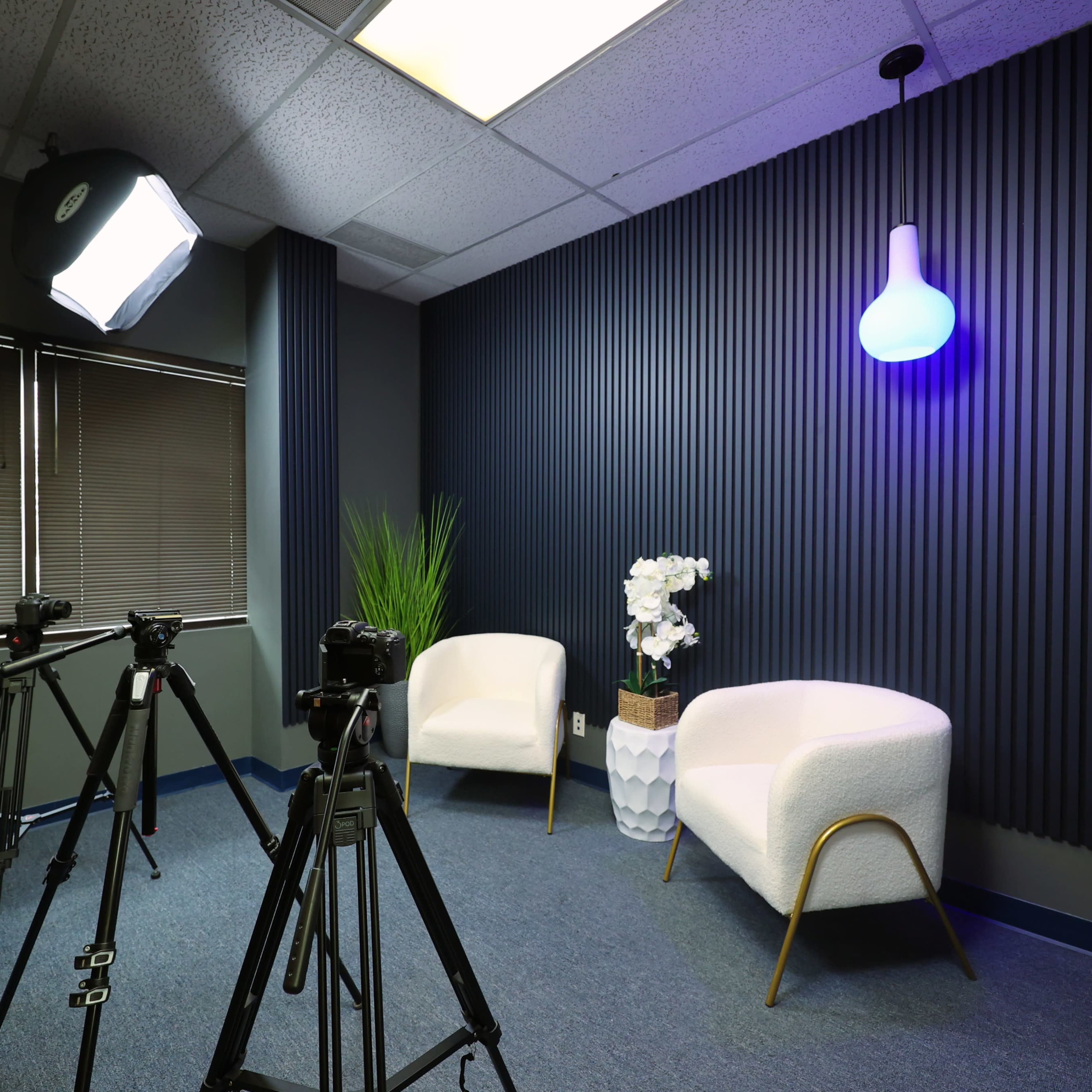 Modern Podcast Studio w/ Acoustic Walls & Pro Lighting – Diamond Bar Image in Diamond Bar, Diamond Bar, CA