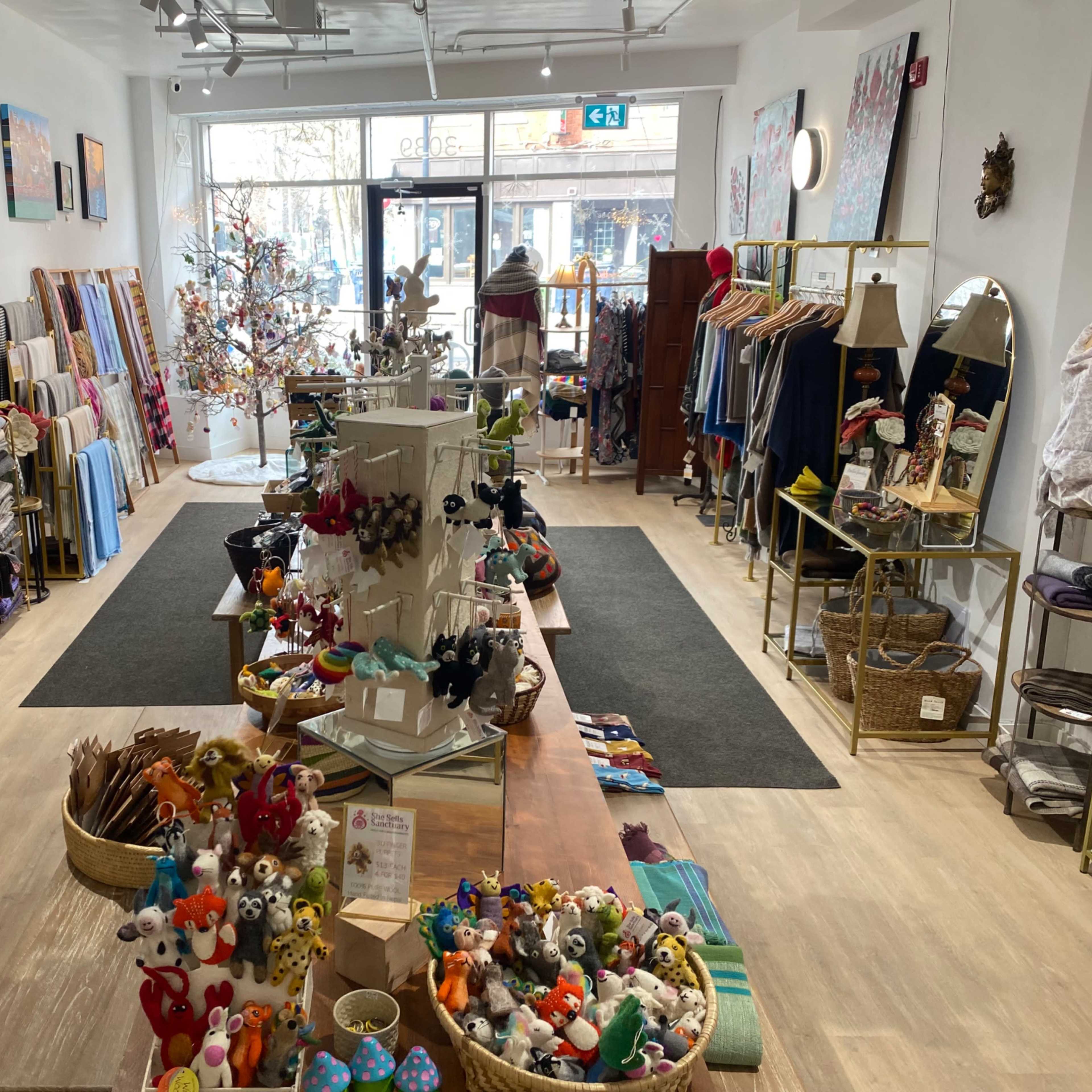Bright Junction store with curated, fair trade, and ethical products. Image in Toronto, Toronto, ON