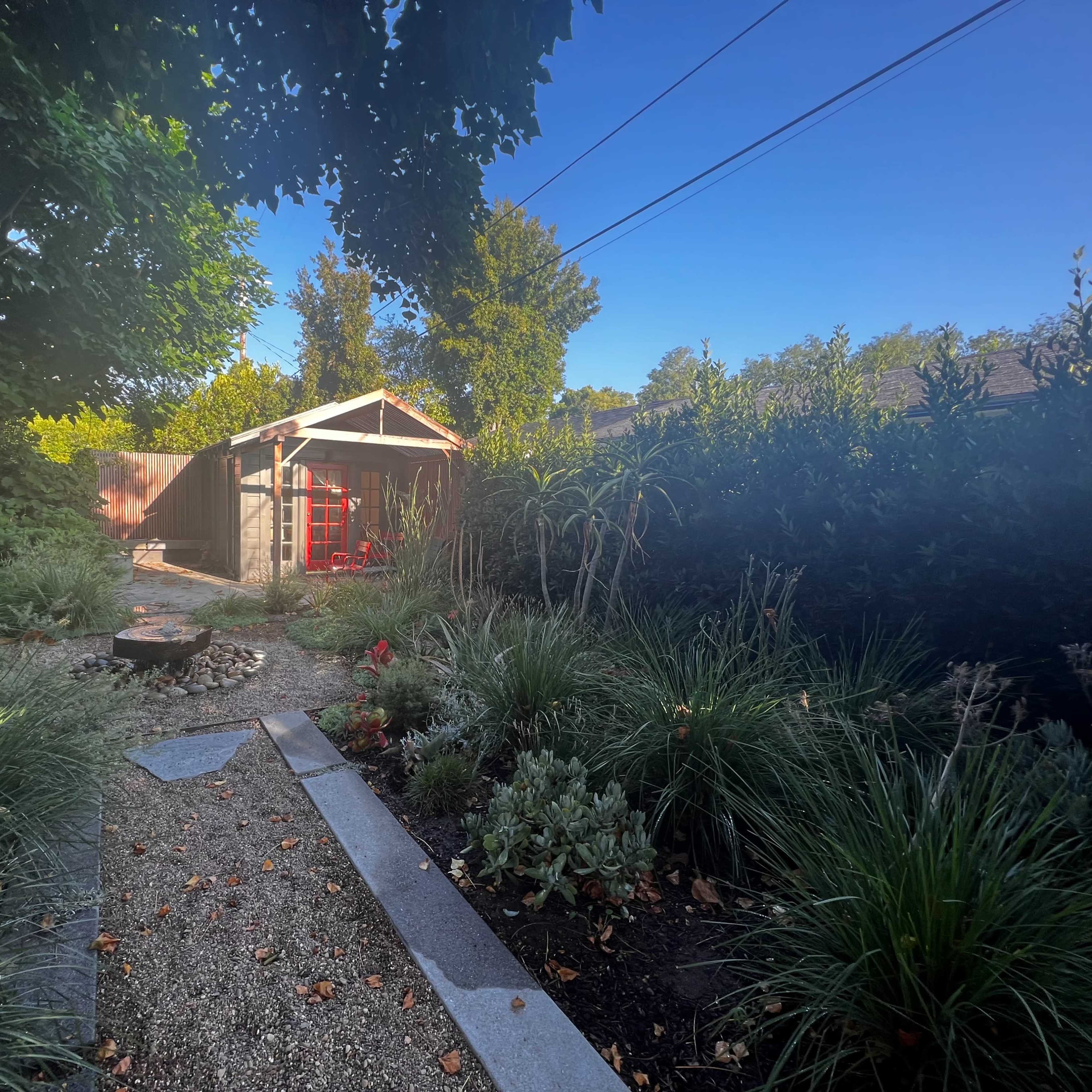 Morella House: valley garden oasis and single story 1930's house decorated with a colorful mid century modern vibe Image in Valley Village, Los Angeles, CA