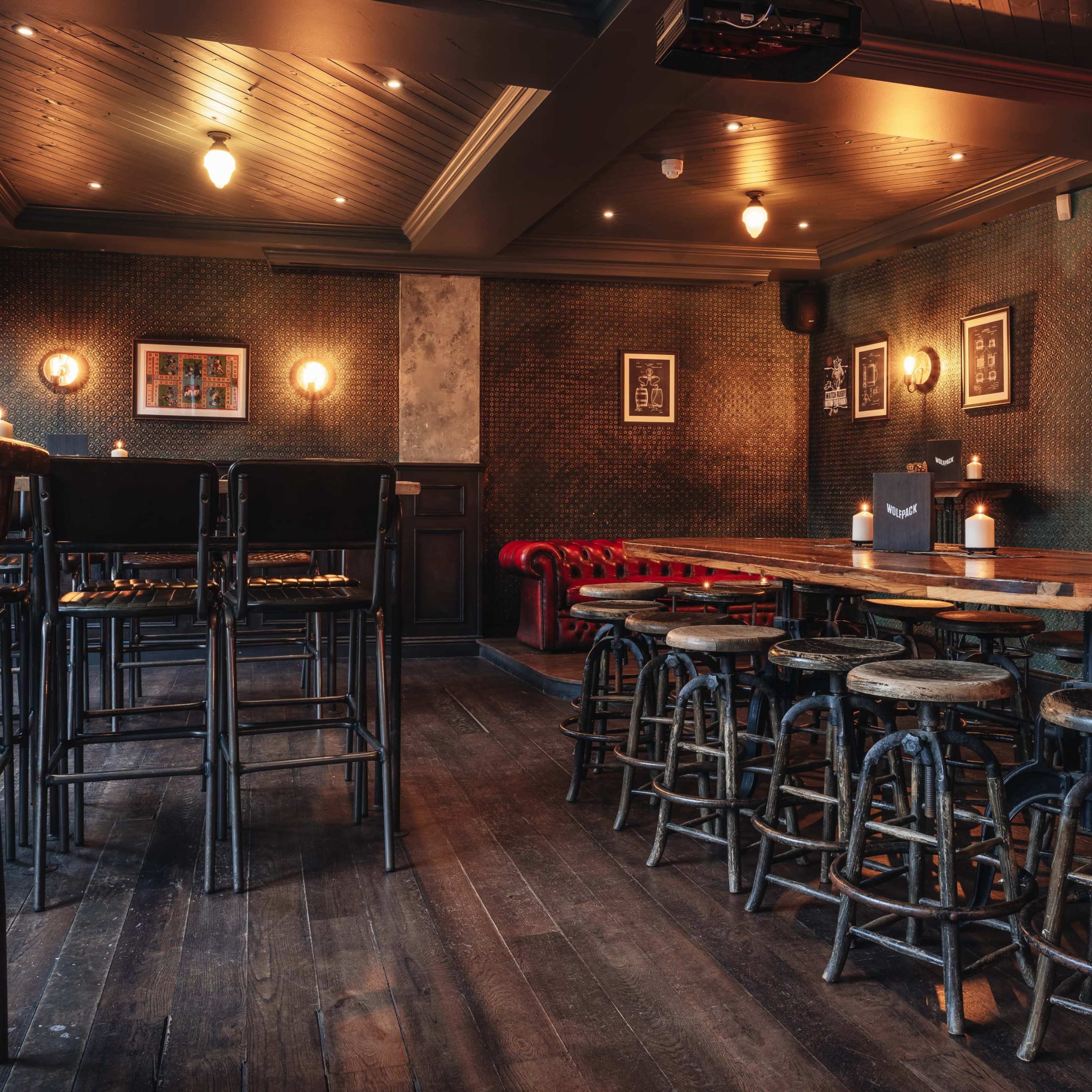 Groundfloor pub with neon twist Image in West Hampstead, London, England