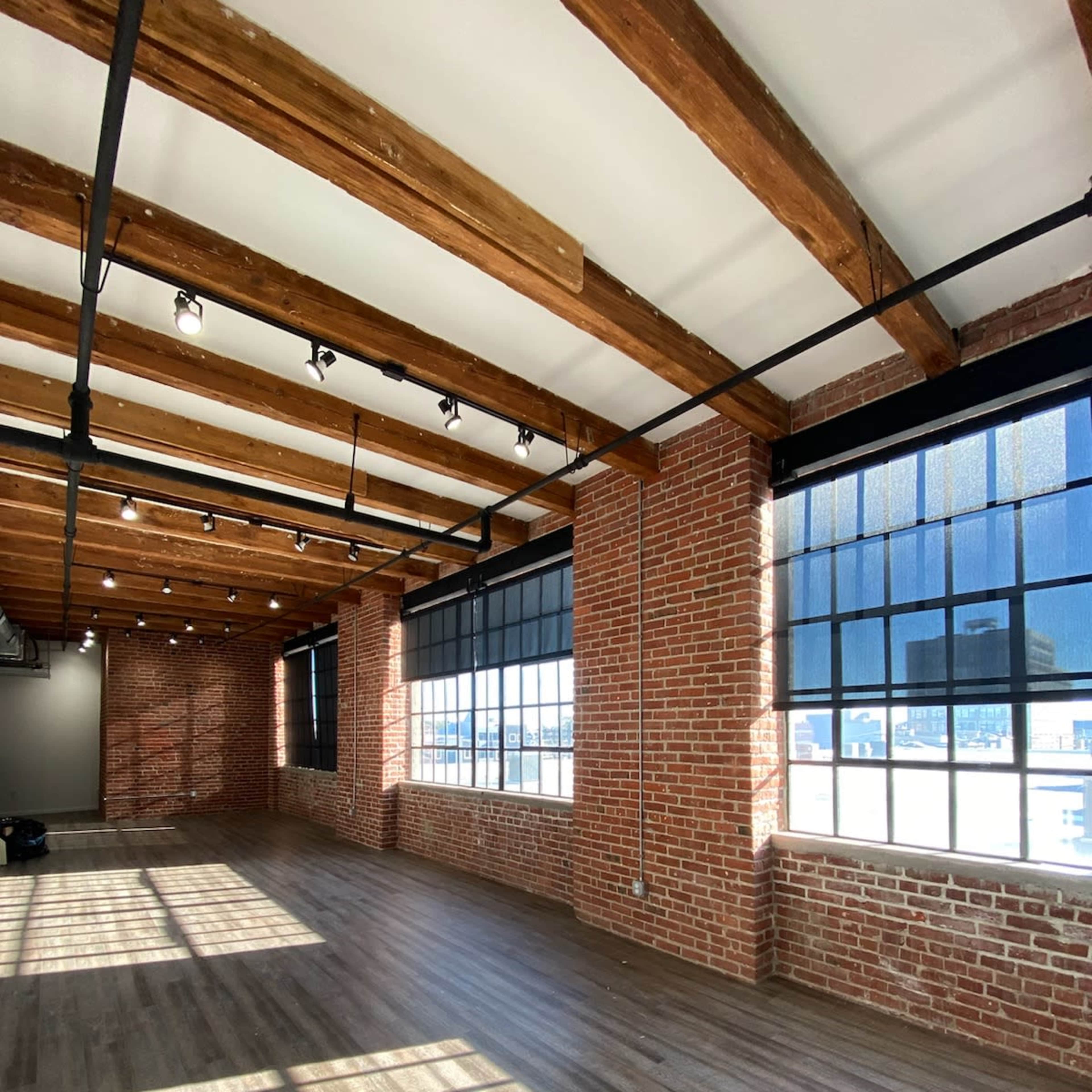 Incredible Loft Factory Window Exposed Beams Brick Philly Photo Space Image in North Philadelphia, Philadelphia, PA