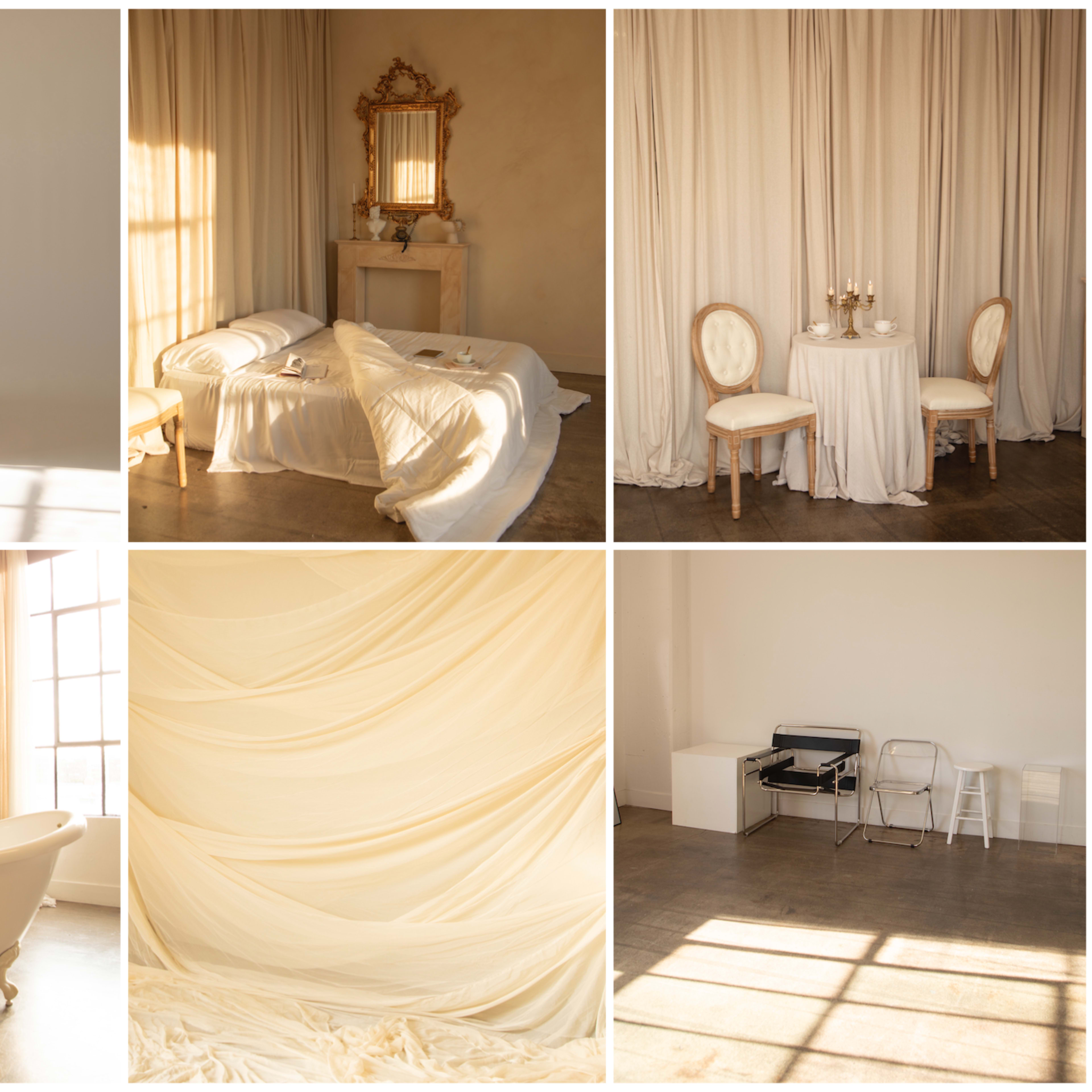 Minimalist Chic Natural Light West Facing Studio White Seamless Backdrop Image in Central LA, Los Angeles, CA