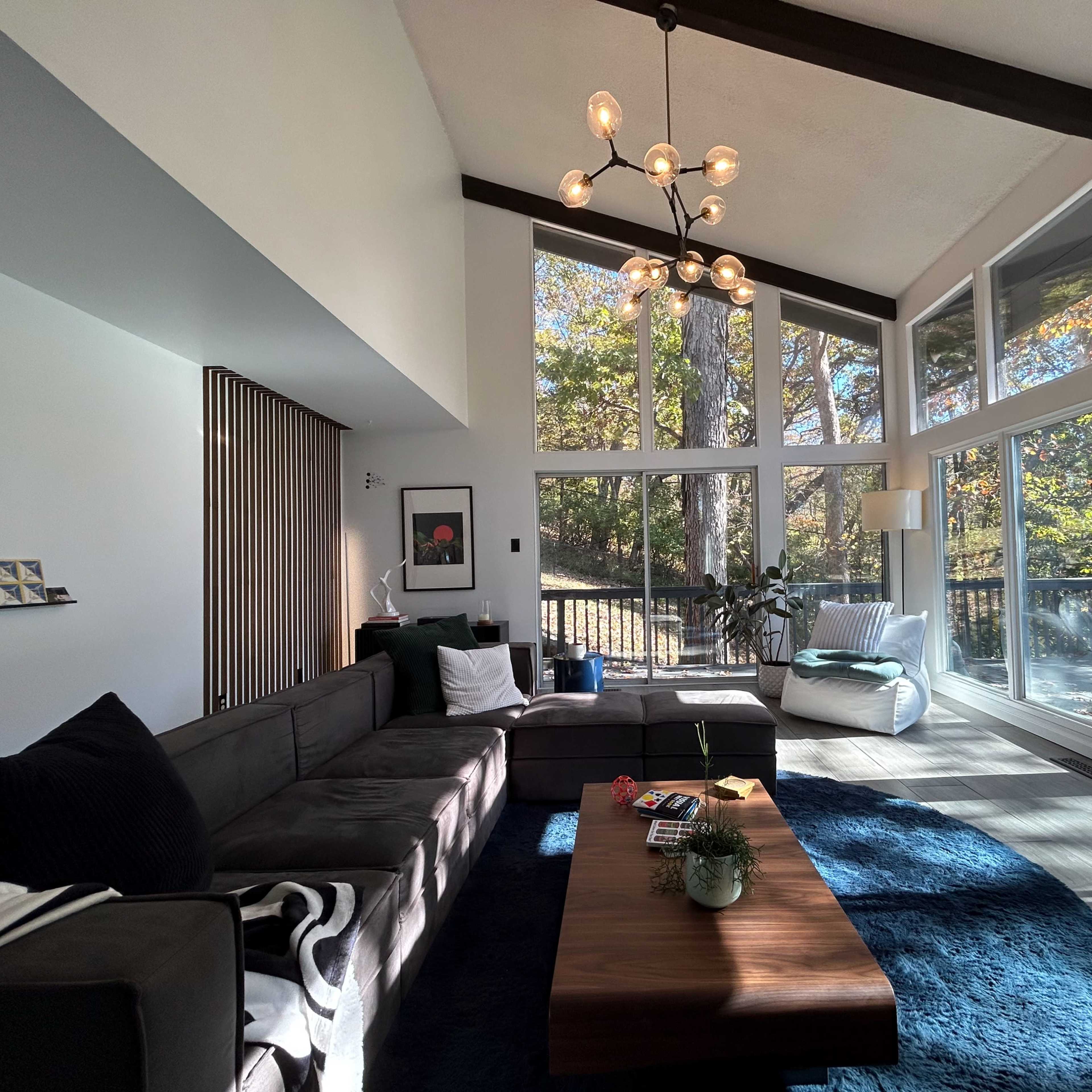 Mid-Century Modern Woodland Retreat with Ample Light Image in Fenton, Fenton, MO
