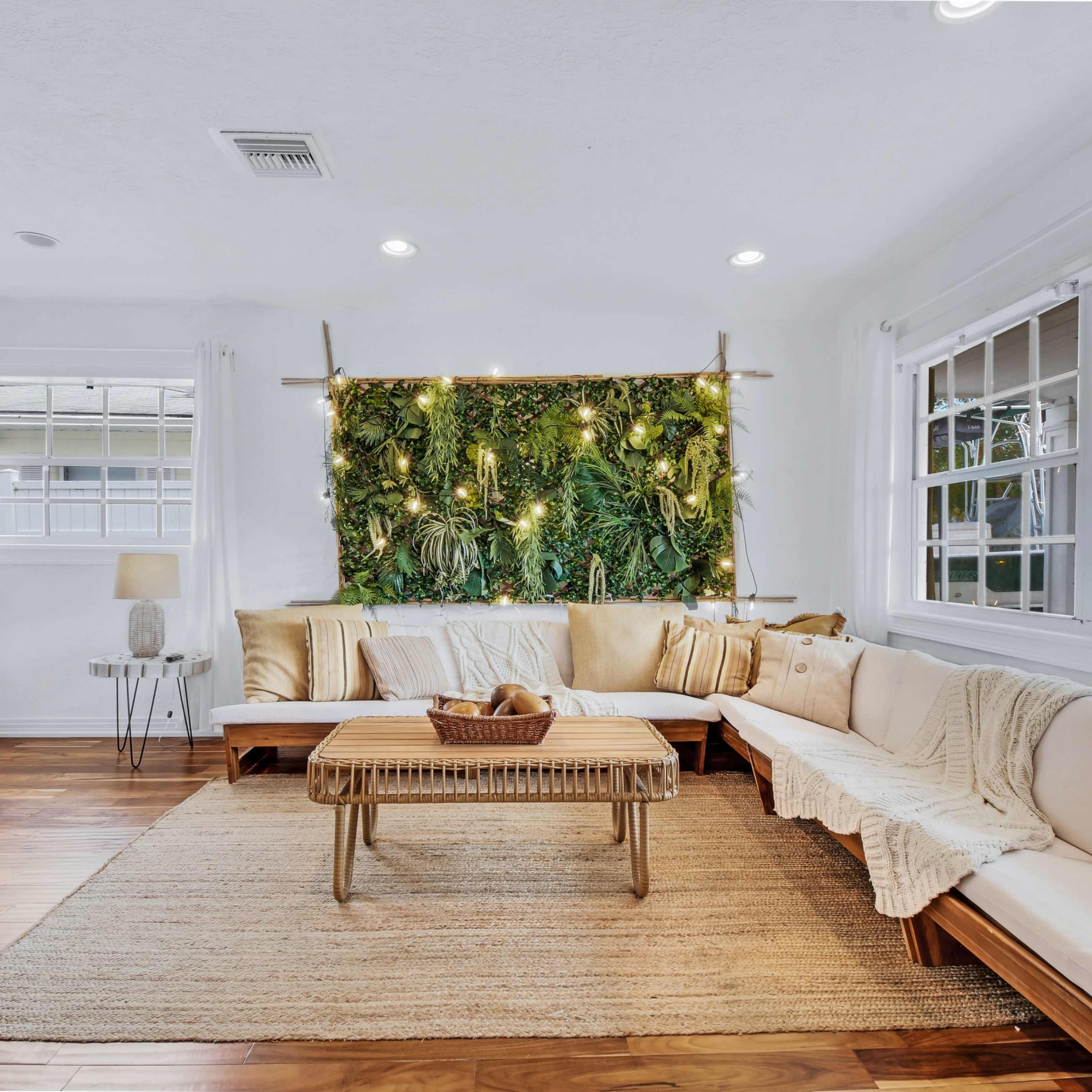 Boho TPA Escape: Large Outdoor 4K TV, Firepit, and Games Image in Virginia Park, Tampa, FL