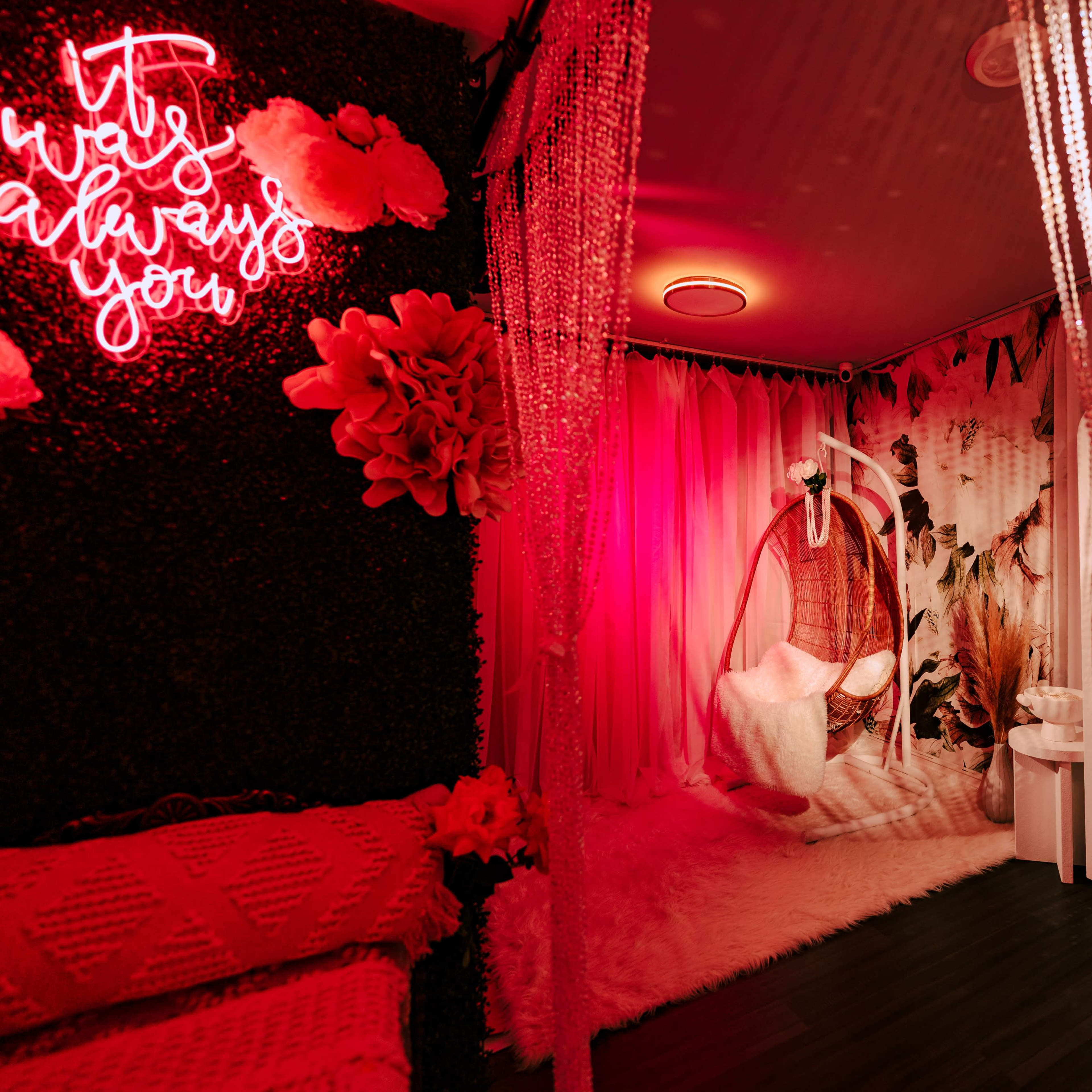 Swing Chair + Moody Neon + Free Lights Image in Deerfield Village, Houston, TX
