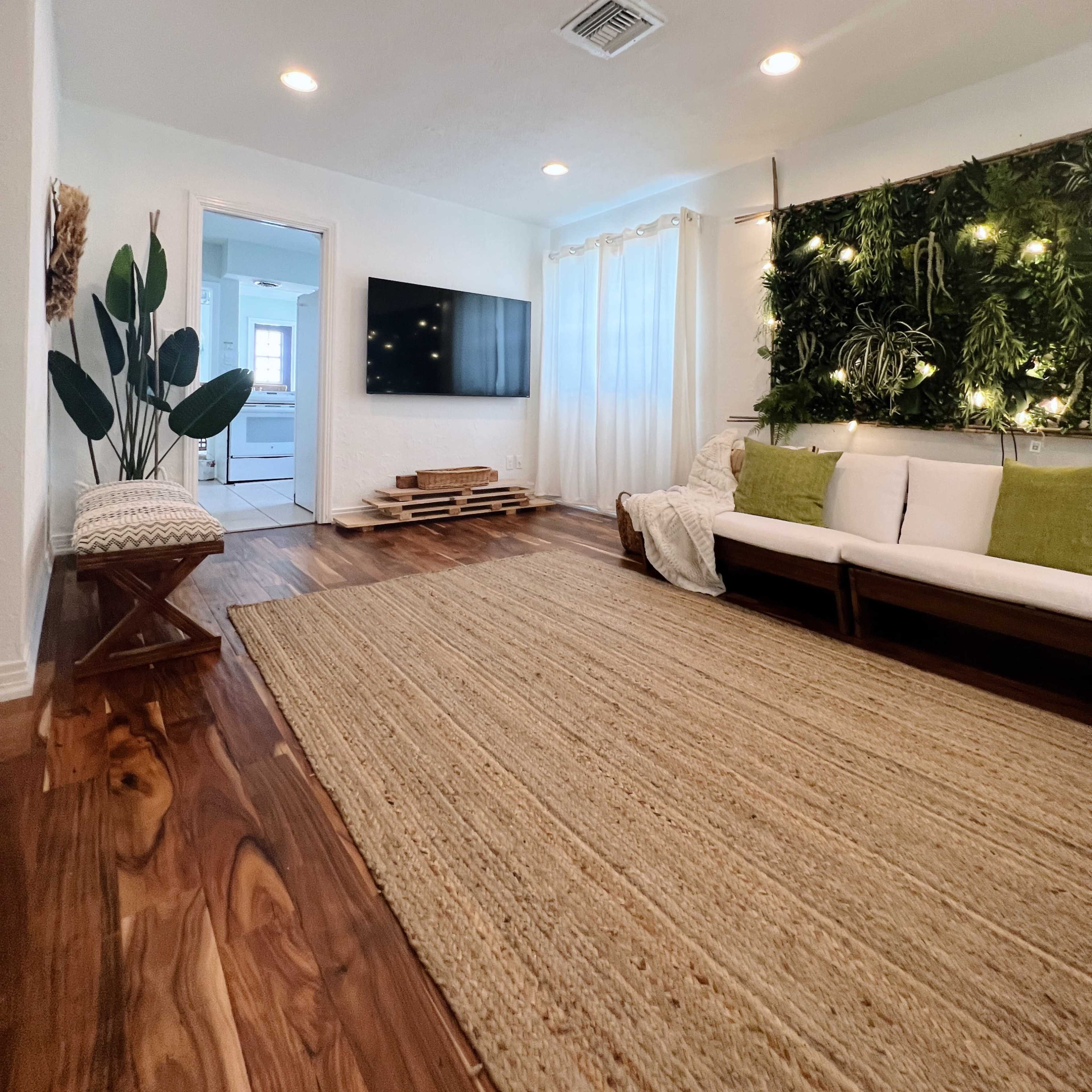 Boho TPA Escape: Large Outdoor 4K TV, Firepit, and Games Image in Virginia Park, Tampa, FL