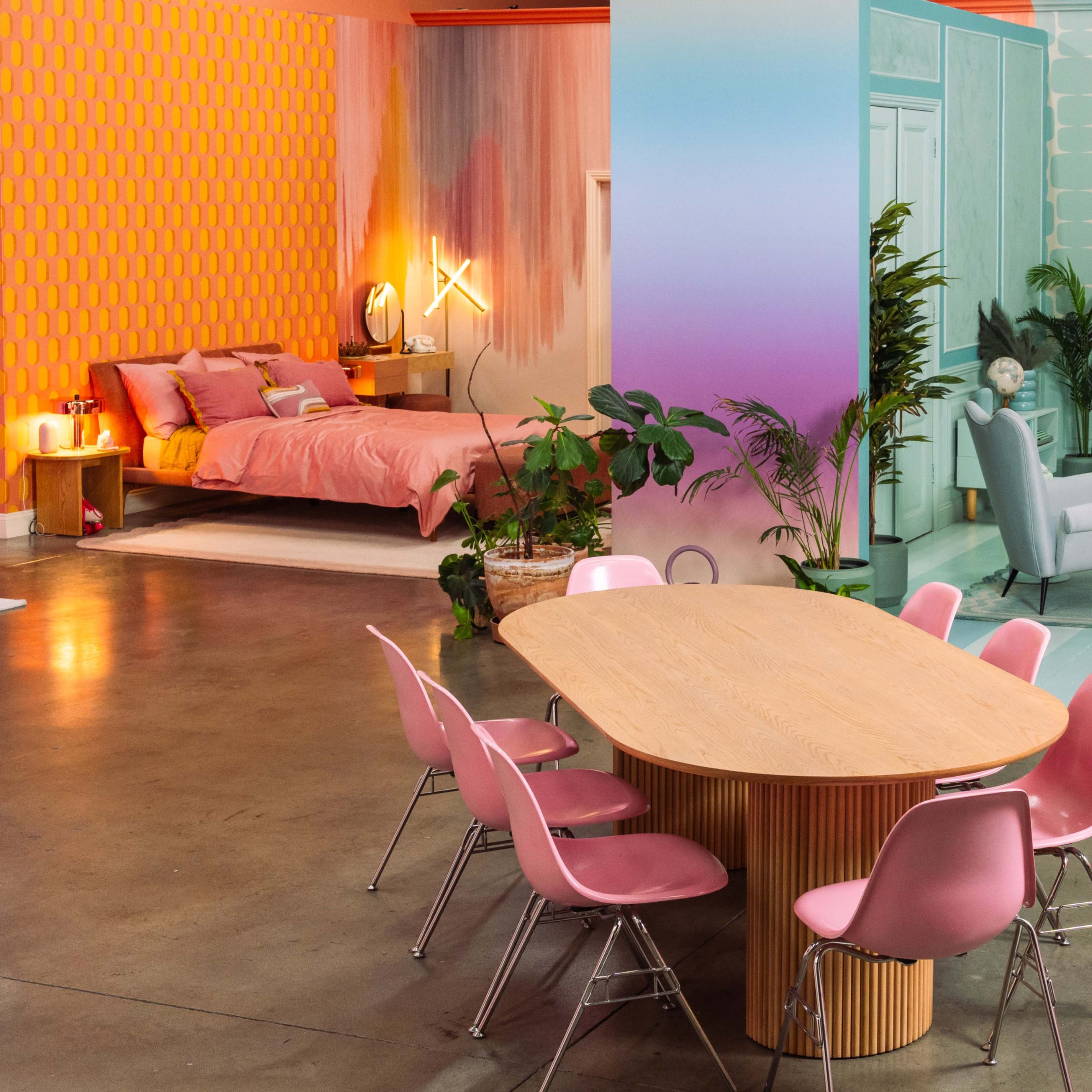 Spacious Colorful Retro Multiset Studio Image in Van Nuys, Los Angeles, CA