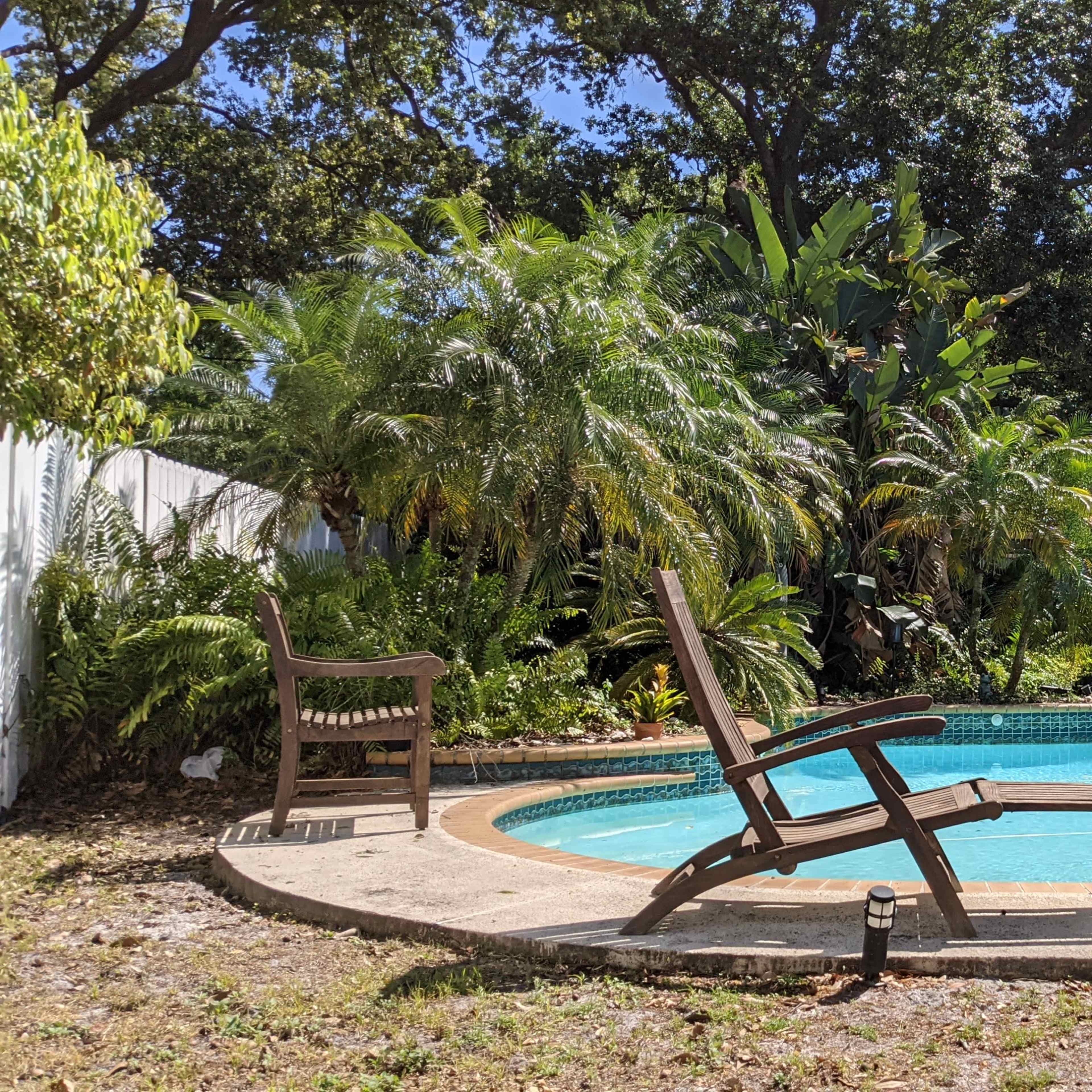 Sharbarr Island Pool & Hot Tub With exterior bathroom. Image in Northwest Tampa, Tampa, FL