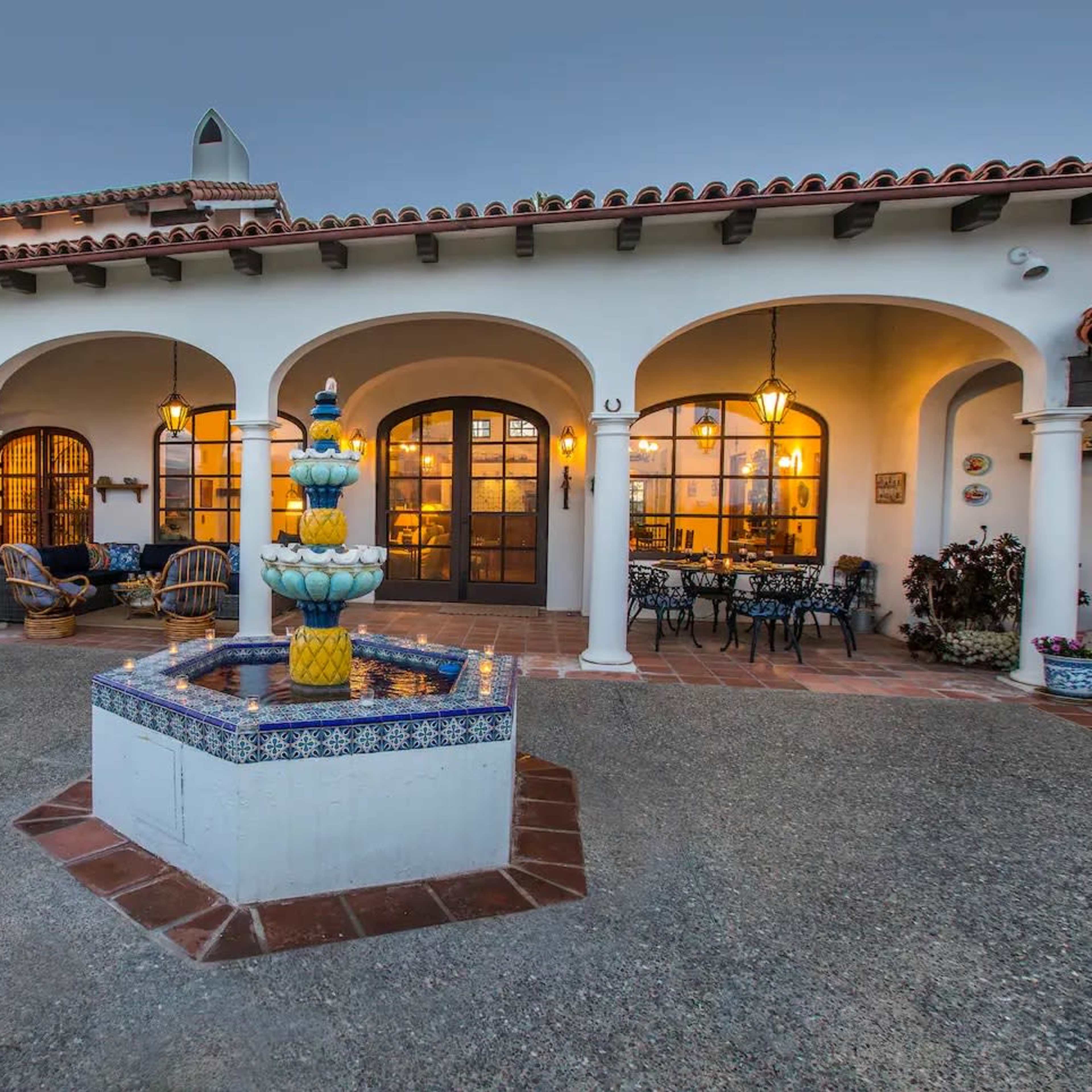 Spanish Style House & Vineyard Image in Santa Ynez, Solvang, CA