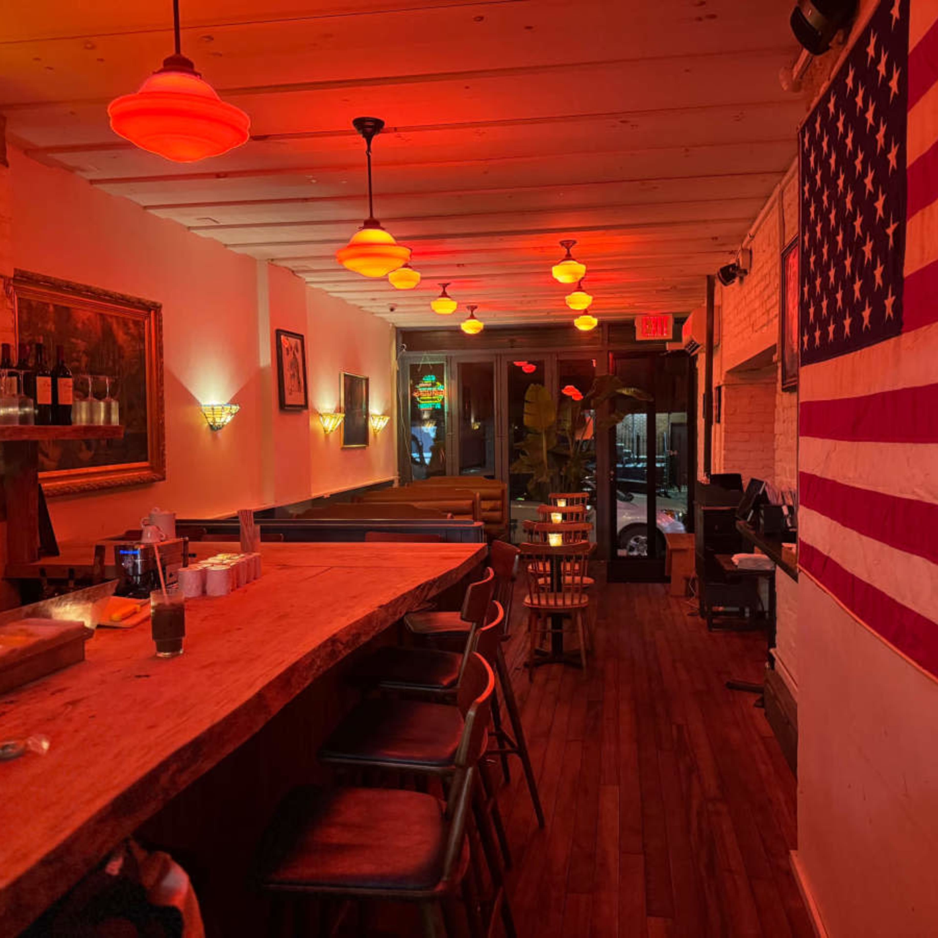 East Village American Restaurant Bar Image in Lower Manhattan, New York, NY