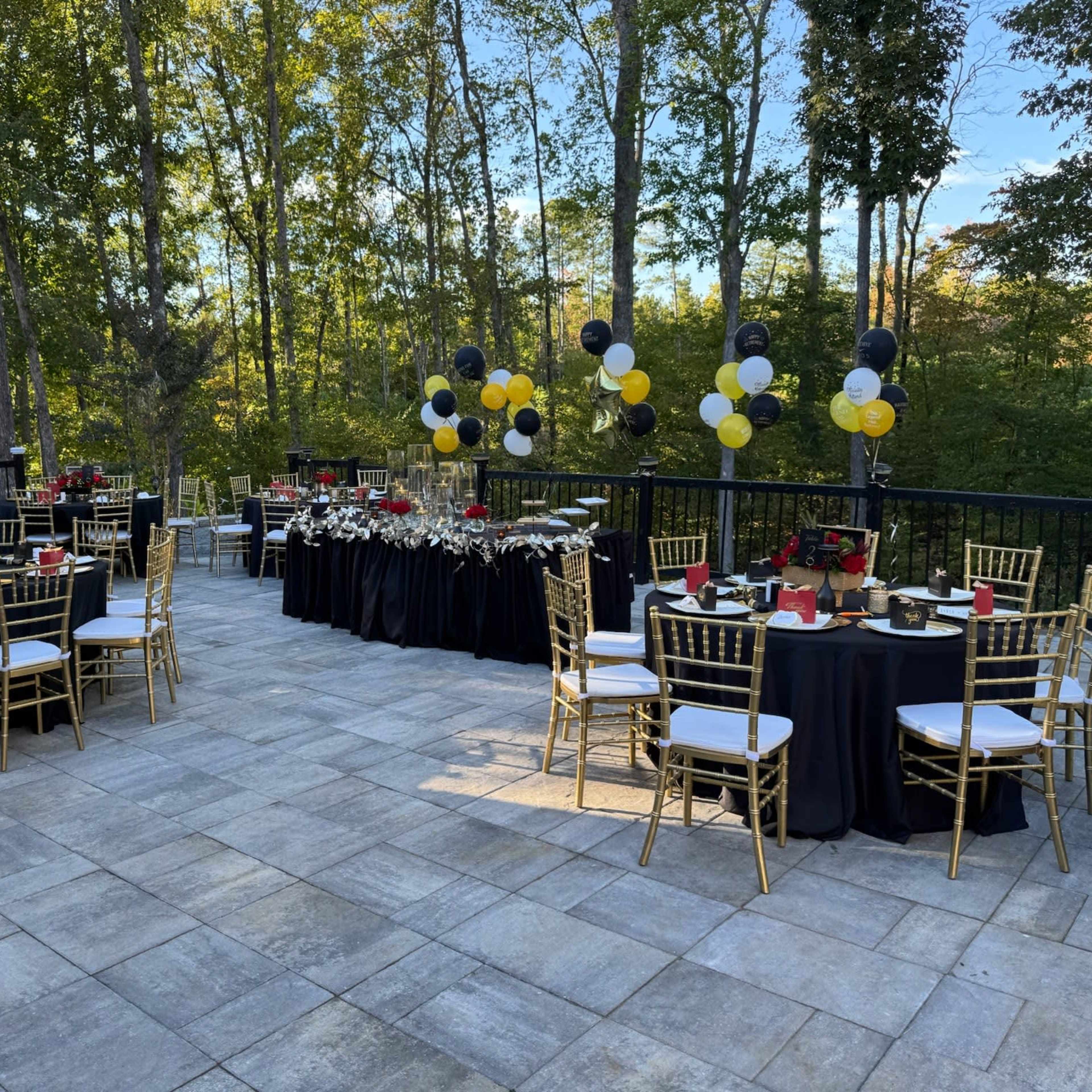 Private spacious 2 level patio with treeline backdrop Image in , Dallas, GA