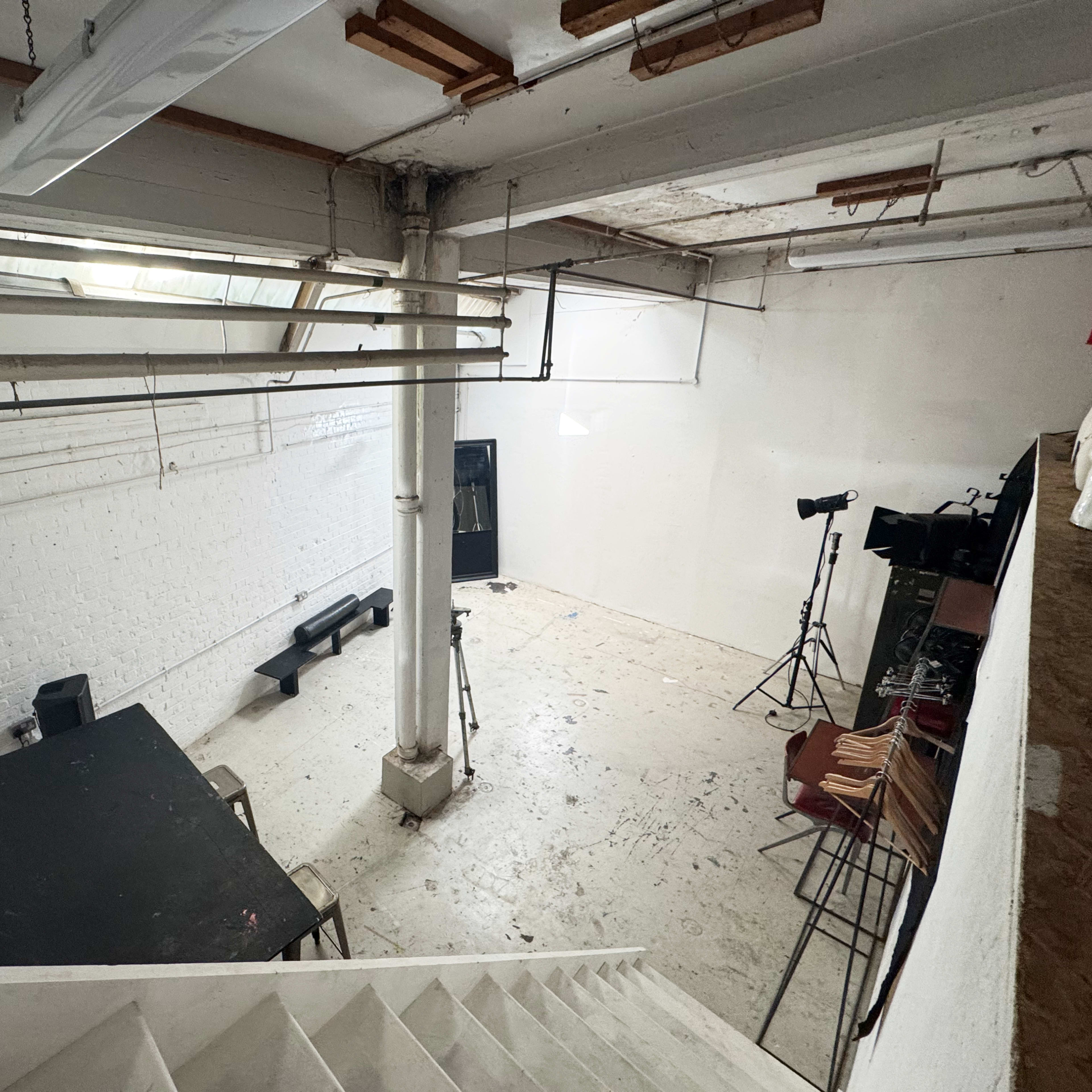 Industrial brutalist warehouse daylight photography film studio Image in Hackney, London, England
