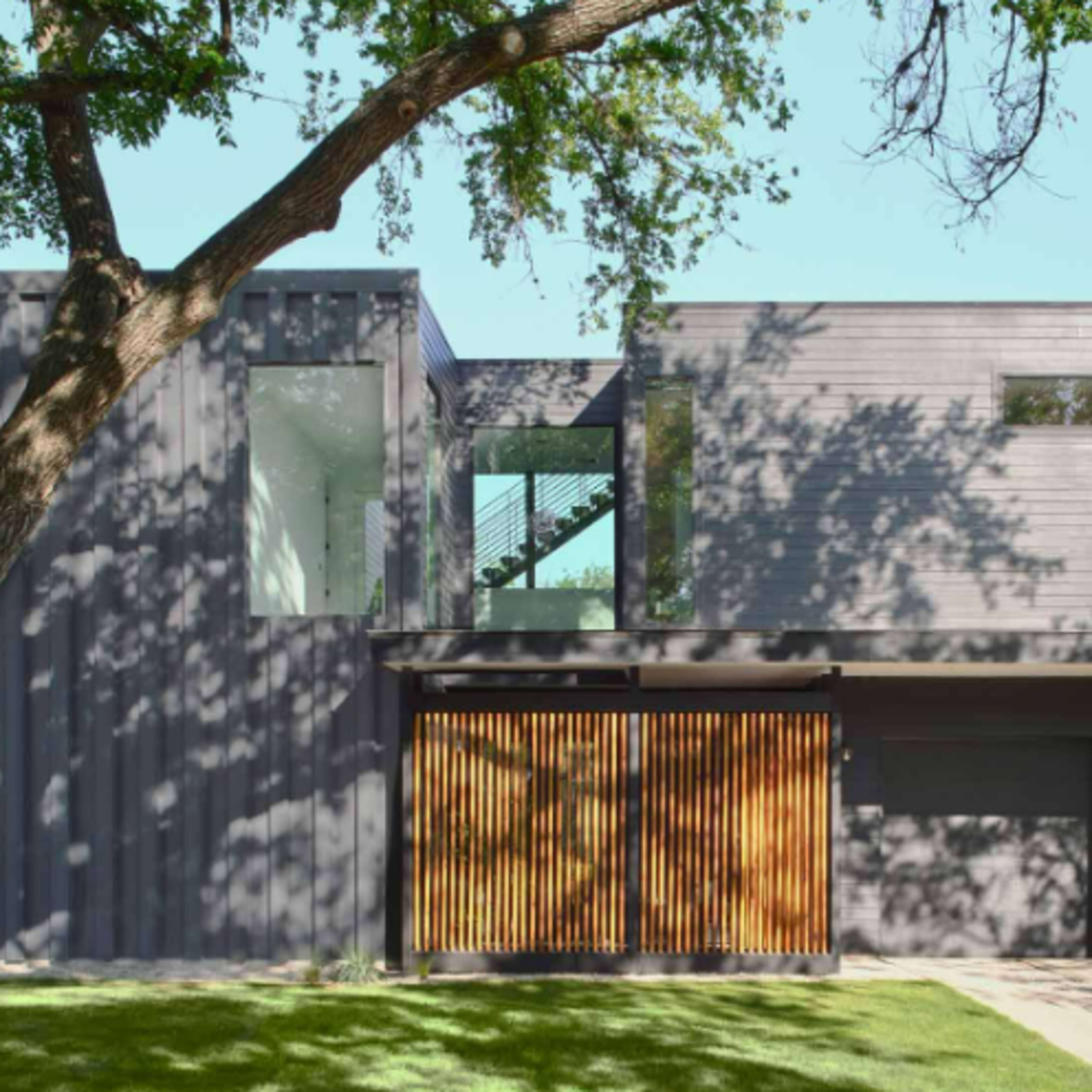 Discover your dream home: a stunning modern contemporary house near South Congress, featuring spacious interiors, a pool, a rooftop hot tub, and breathtaking lighting! Image in St. Edwards, Austin, TX