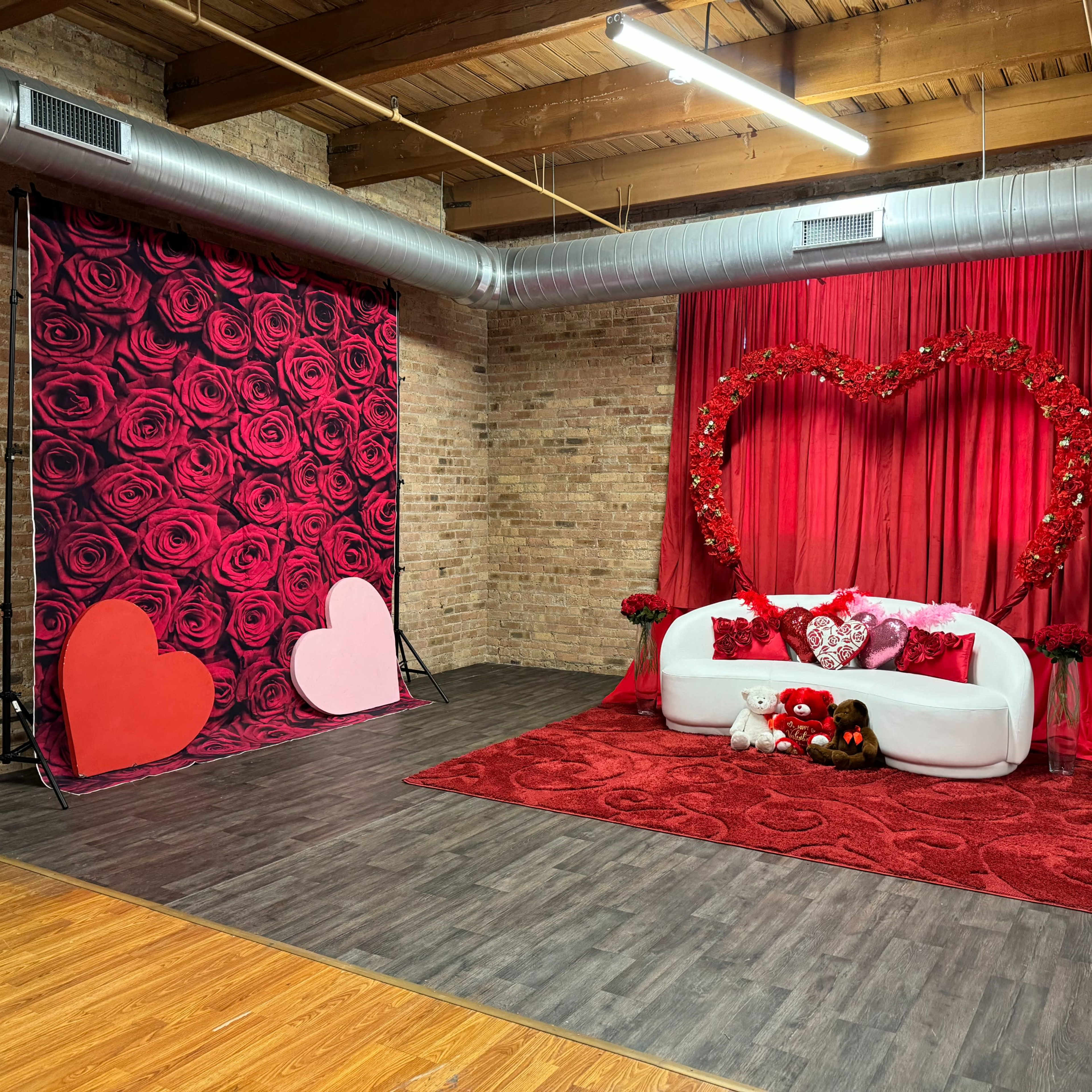 Valentine’s Day Studio Space + Paper Backdrop Station Image in Garfield Park, Chicago, IL