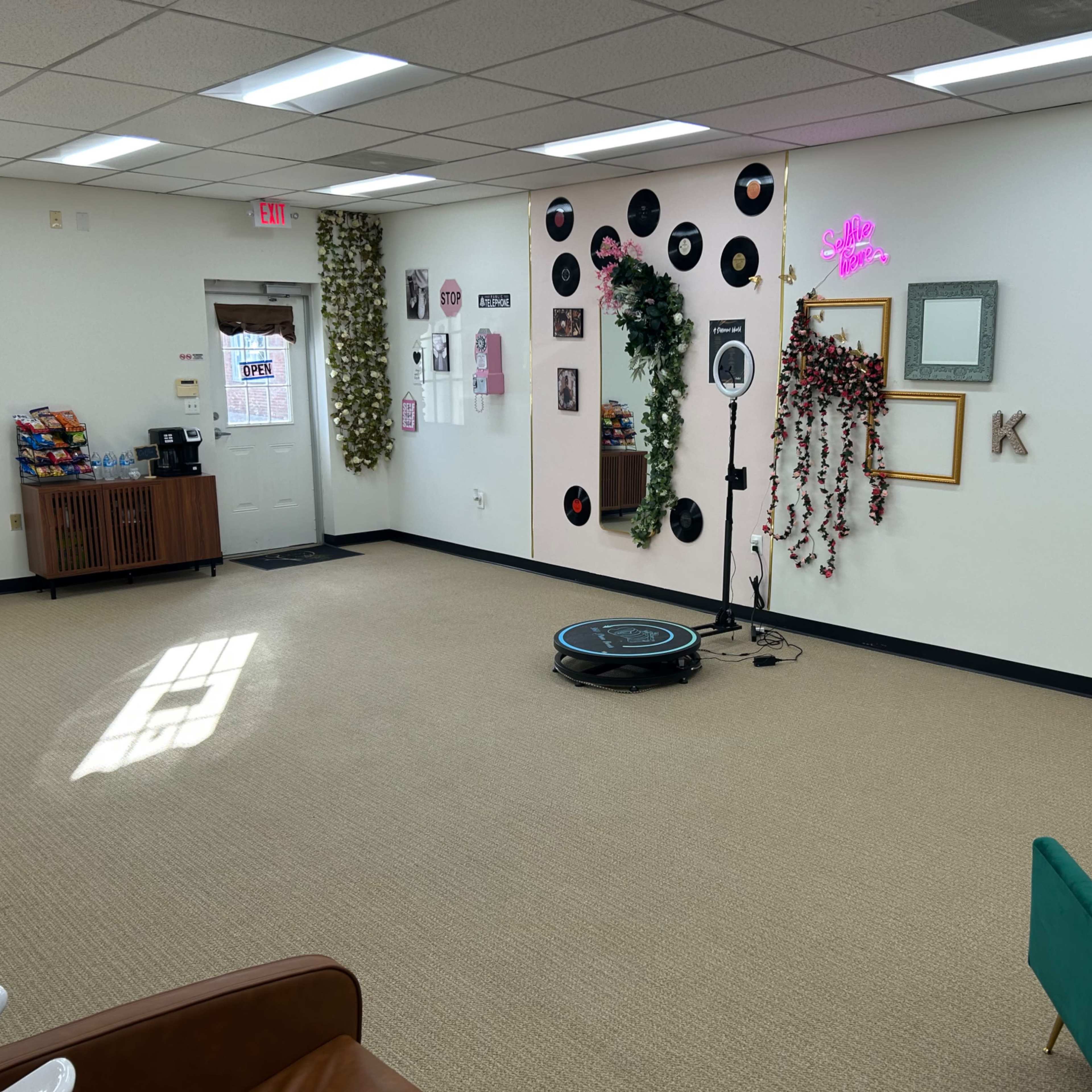 an intimate event space that features a custom selfie wall, located conveniently in the DMV area Image in Pumphrey, Linthicum Heights, MD