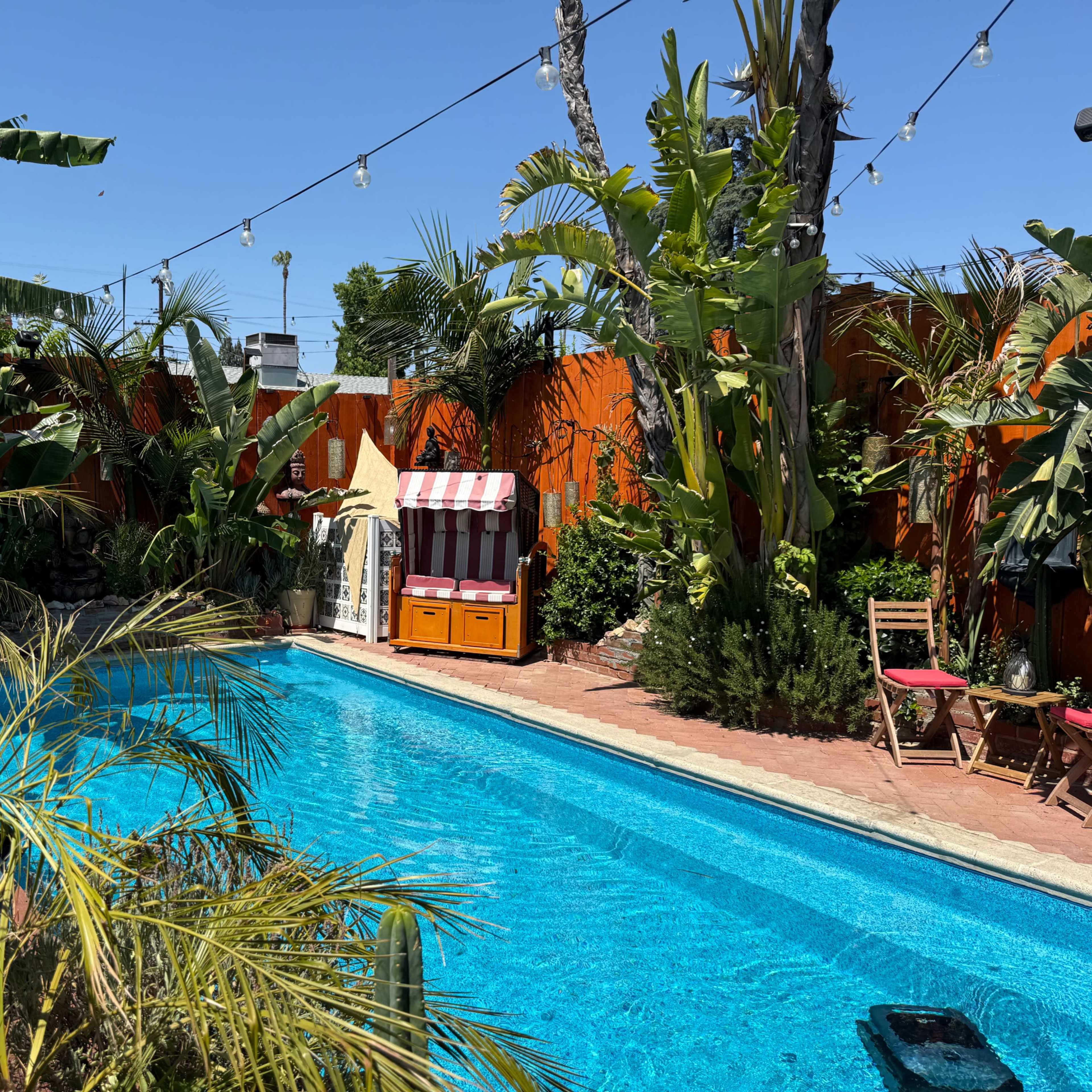 Bohemian Sanctuary Oasis Garden with Pool and Hot Whirl Pool Image in Van Nuys, Los Angeles, CA