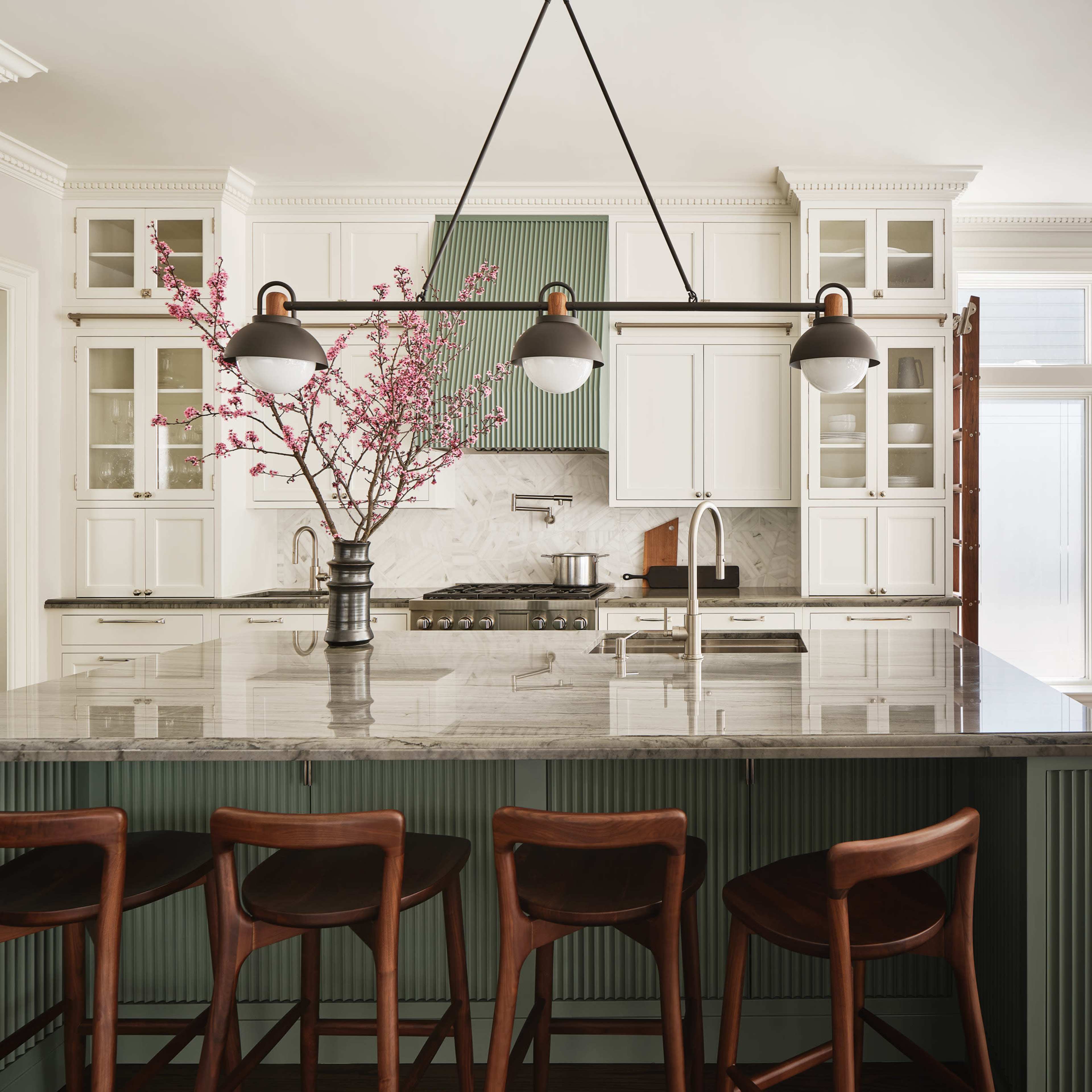 Light-Filled Remodeled Transitional Kitchen in Victorian Home Image in Pacific Heights, San Francisco, CA