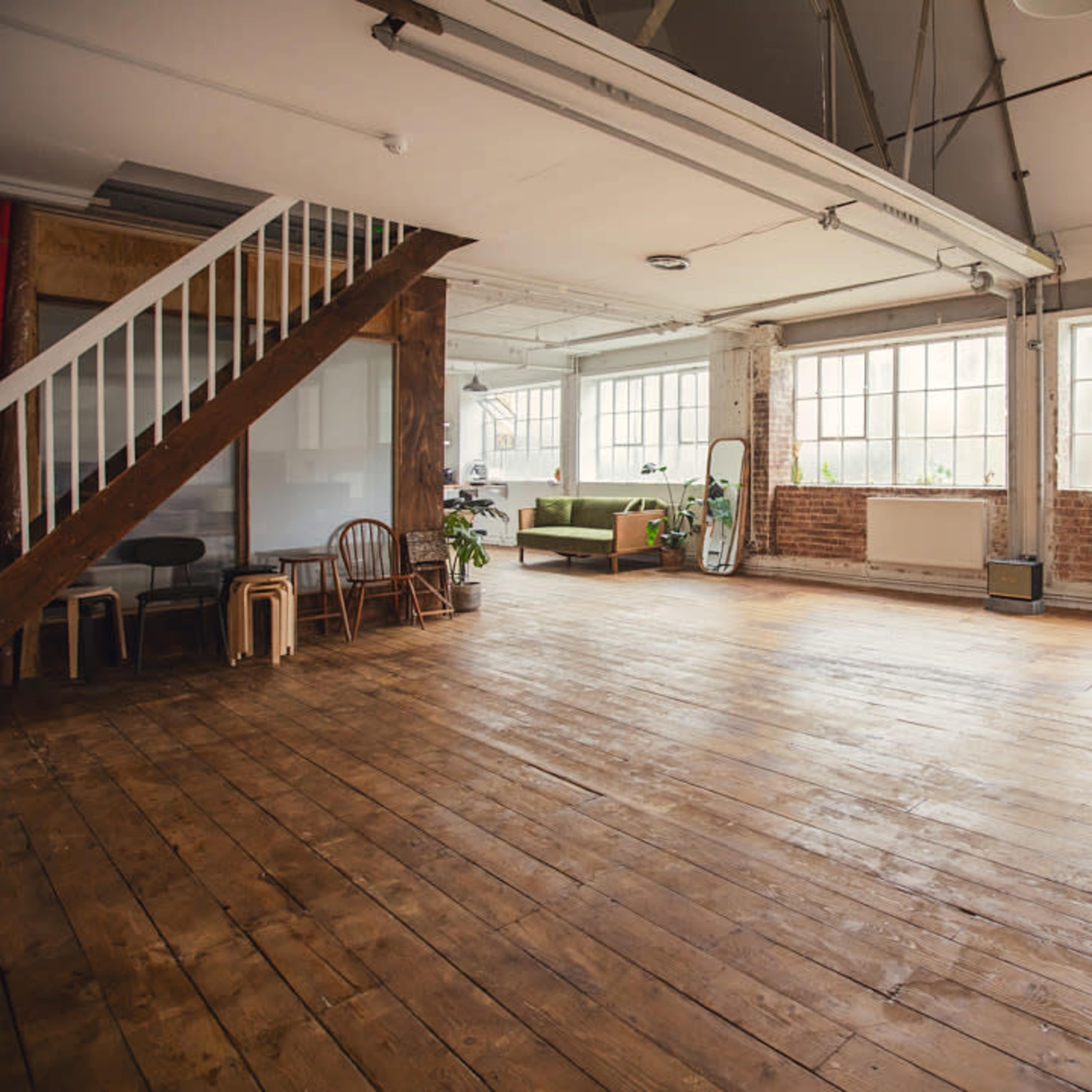 Warehouse Spacious Wooden Floor Studio in East London for Video and Photo Productions Image in Dalston, London, England