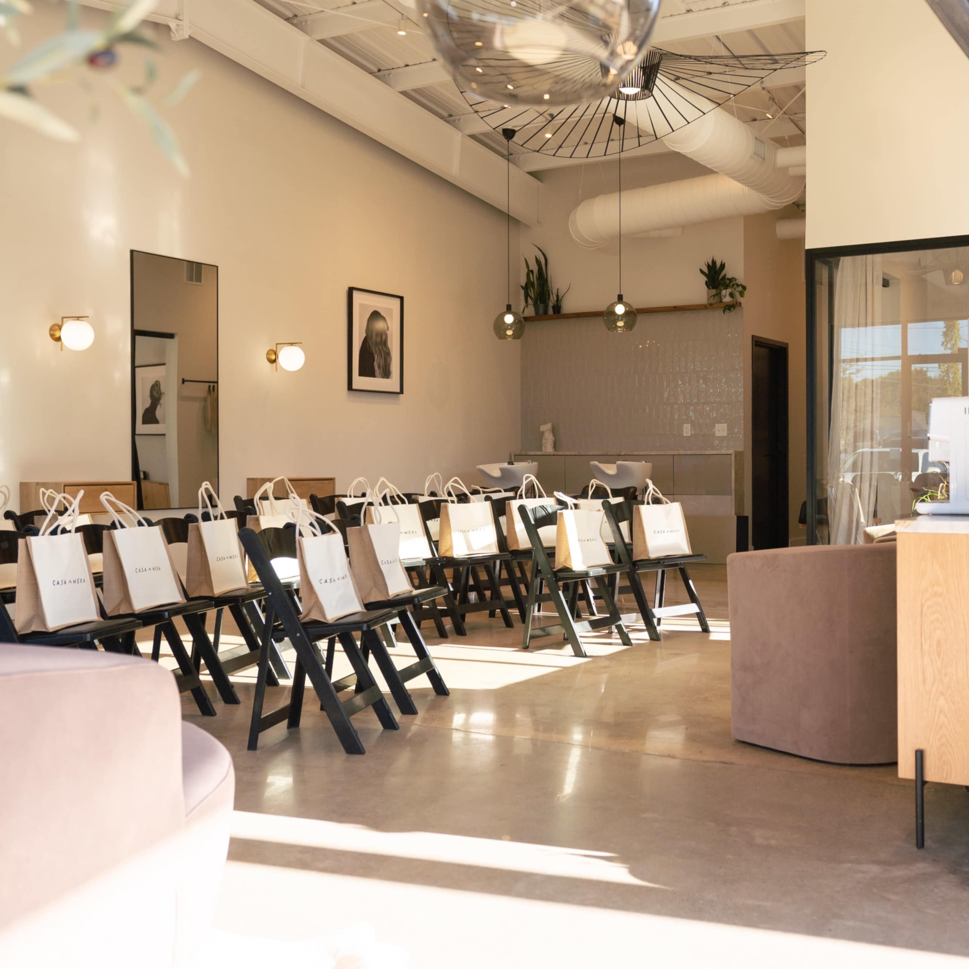 Industrial, Japandi aesthetic studio and salon. Image in Nicholtown, Greenville, SC