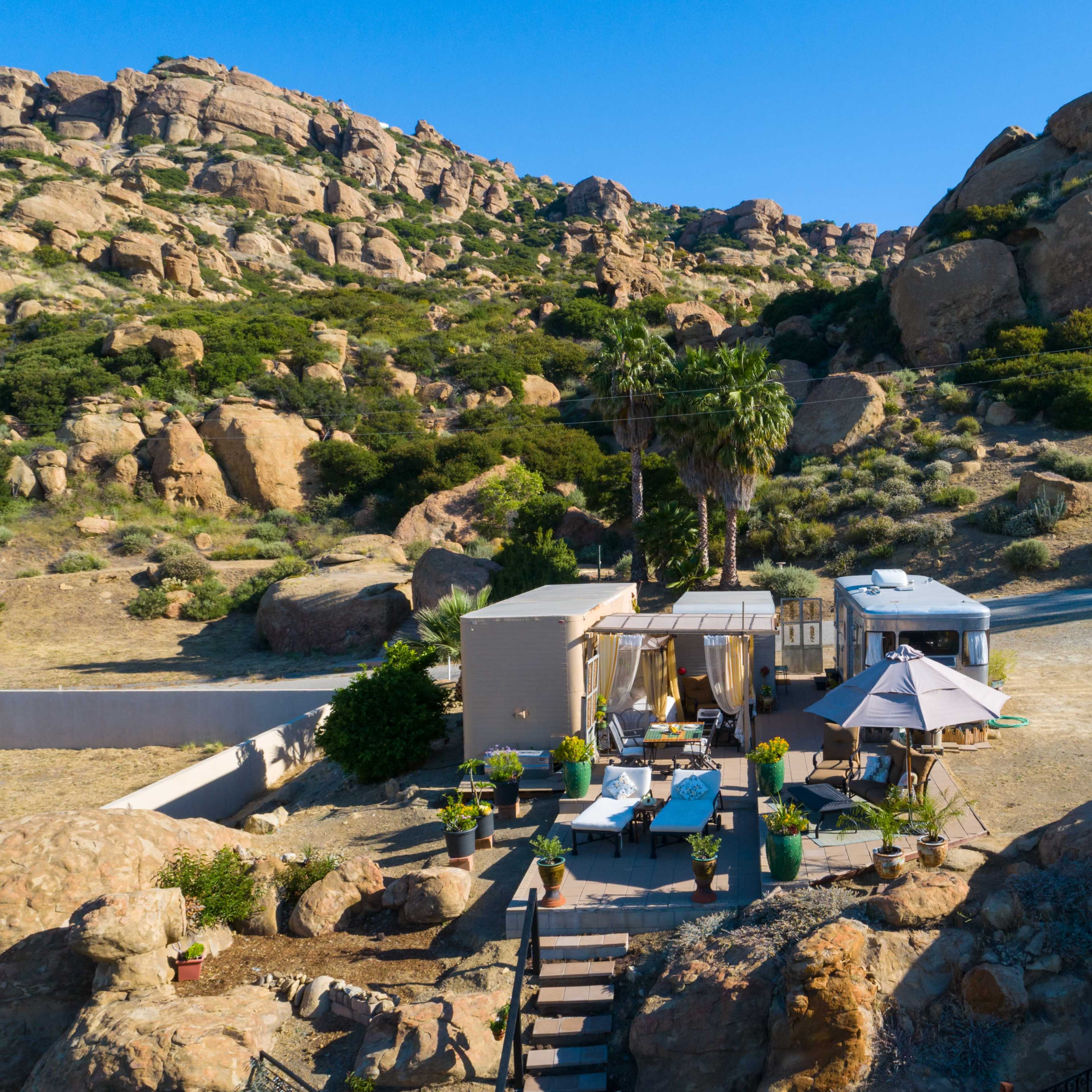 Ultimate glamping view location. Collectible designer vintage trailer. Image in , Ventura County, CA