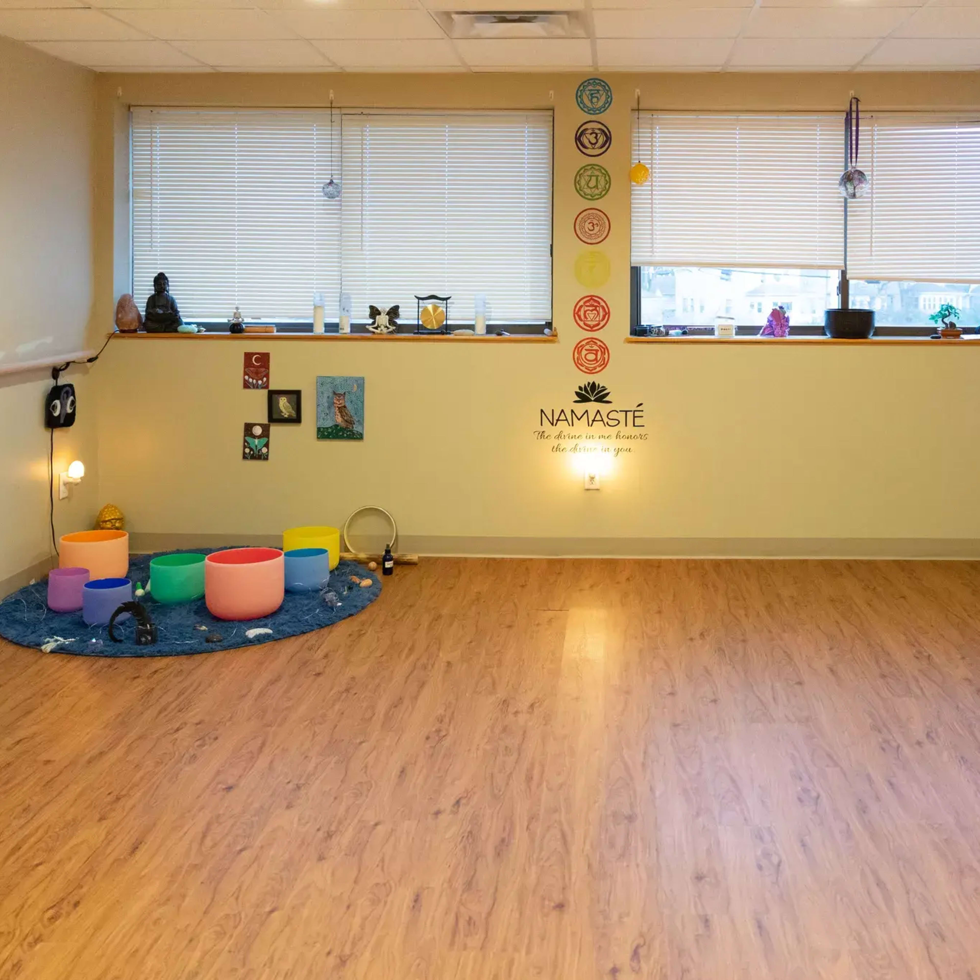 Second floor Yoga Studio and also Large community room for classes events Image in Edgewood, Cranston, RI
