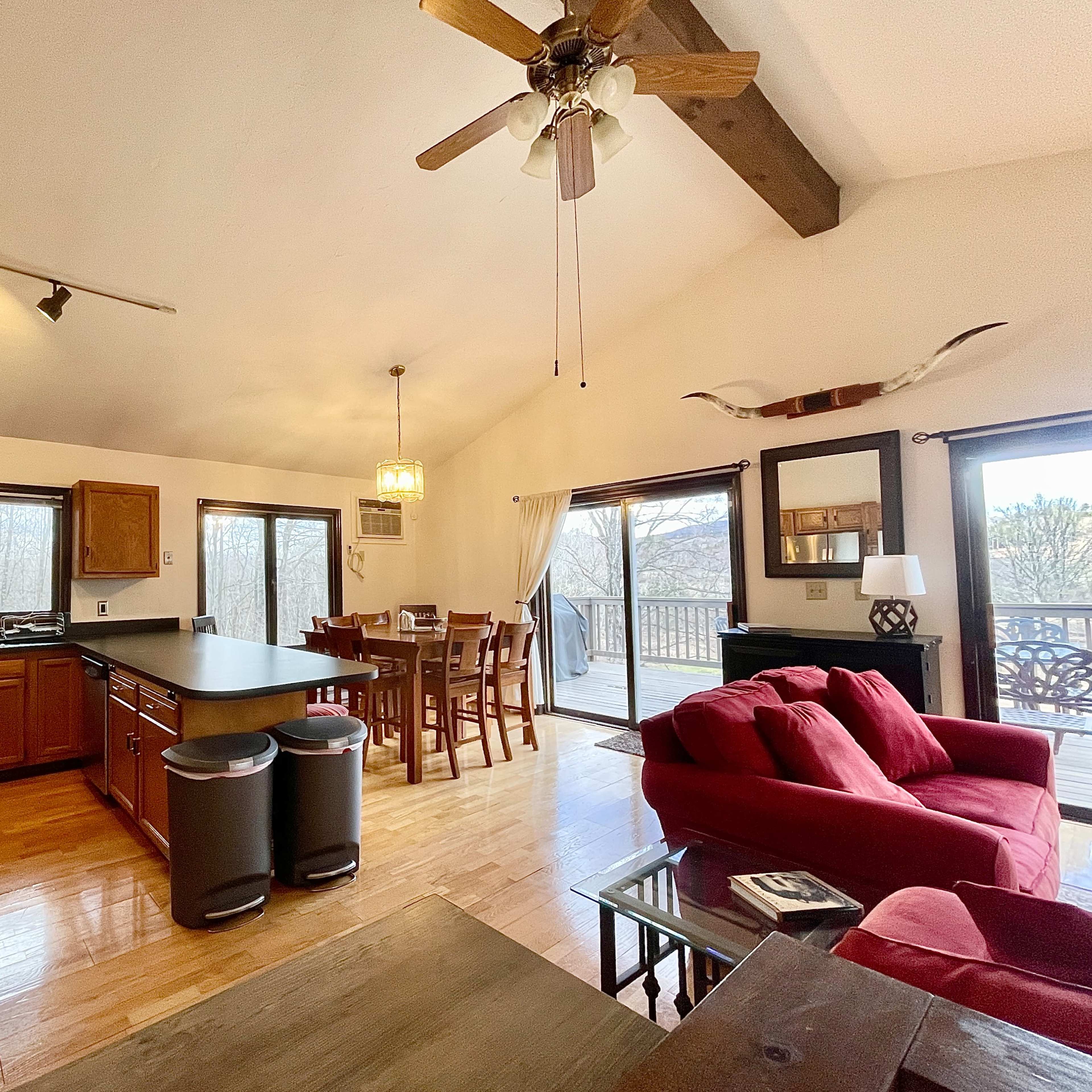Serene 3-Acre Catskill Oasis with Deck, Fire Pit, Hot Tub, River, & Mountain View’s Image in Windham, Hensonville, NY
