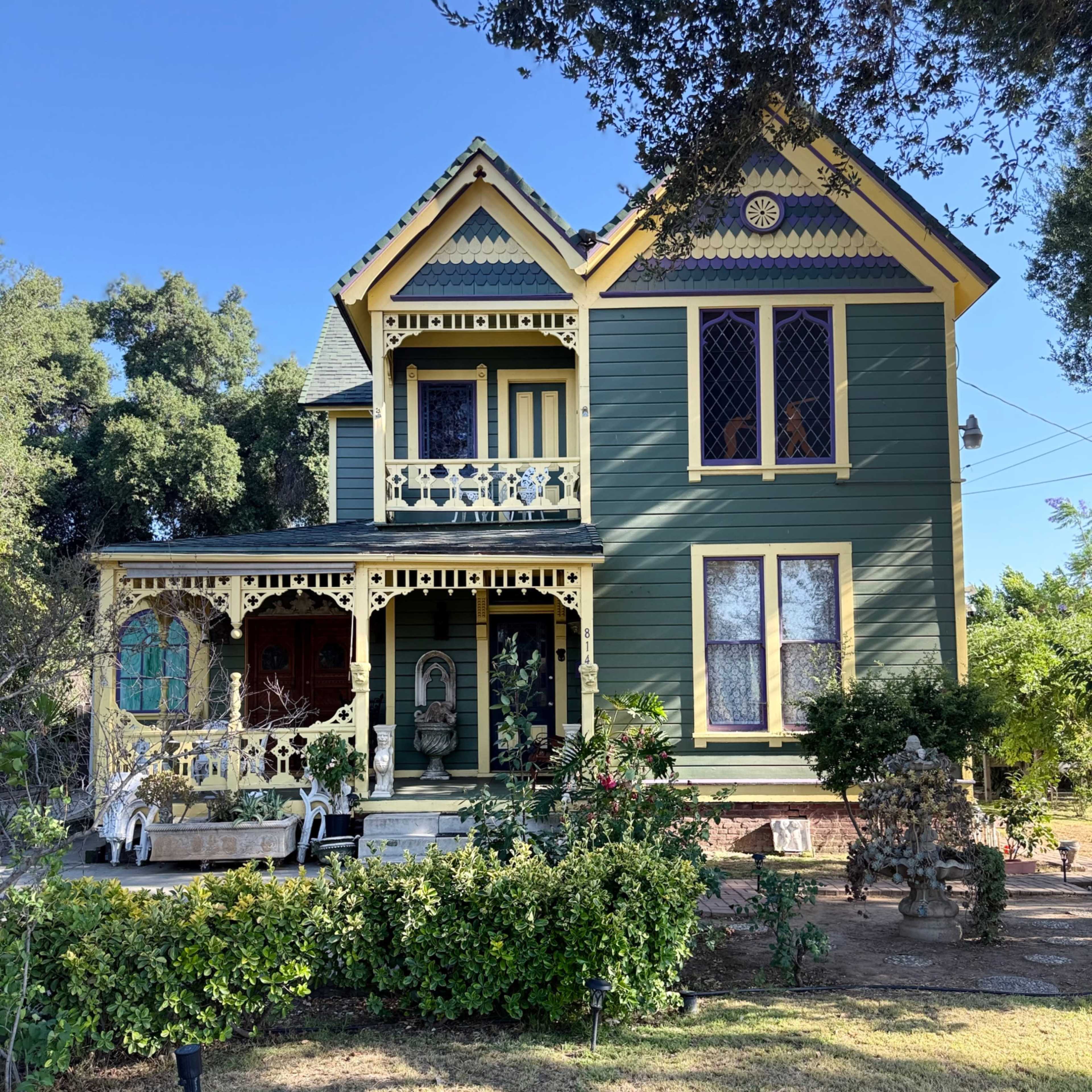 Gothic Folk Fairytale Victorian house and botanical garden Image in North Redlands, Redlands, CA