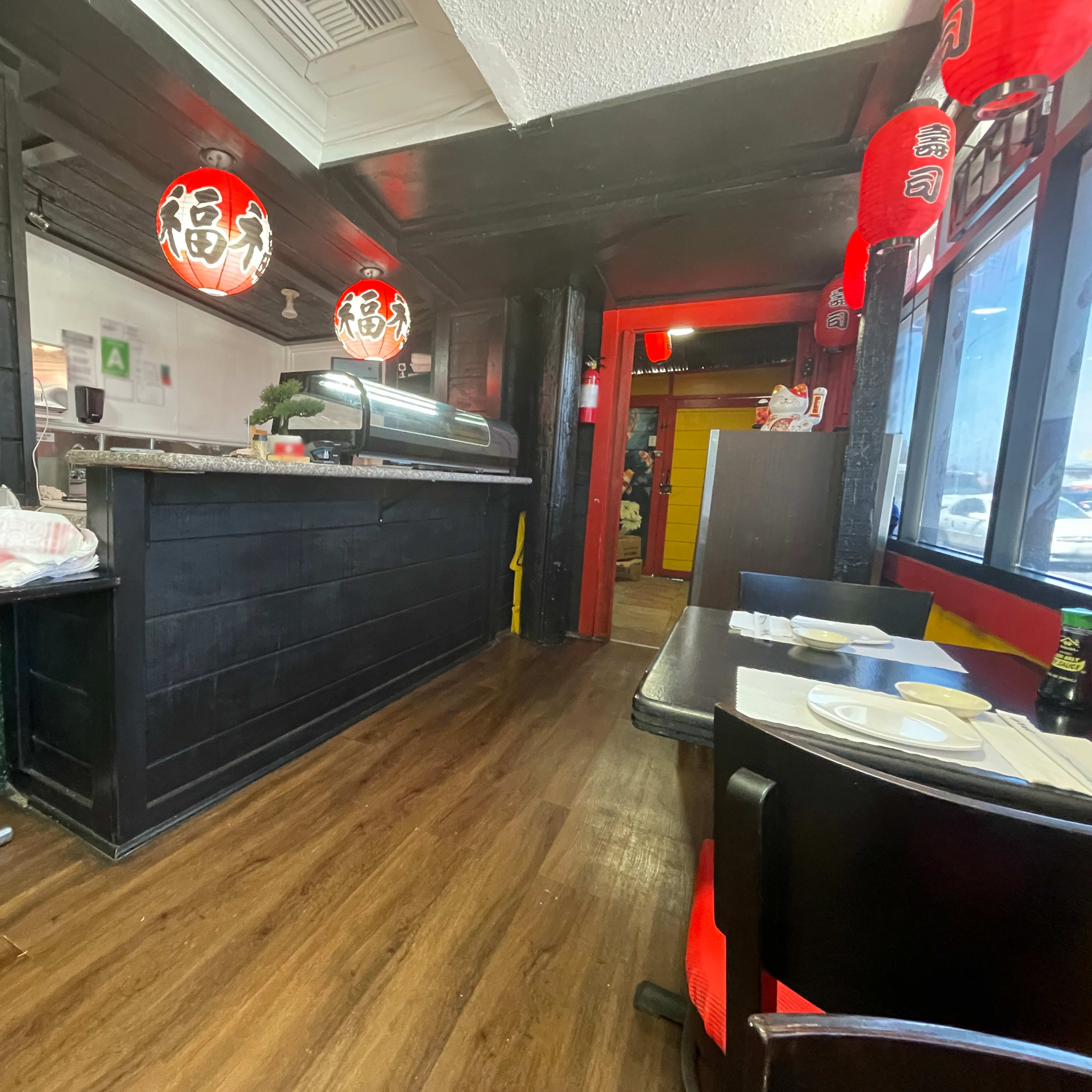 Sushi Bar With Mural Image in North Hollywood, Los Angeles, CA