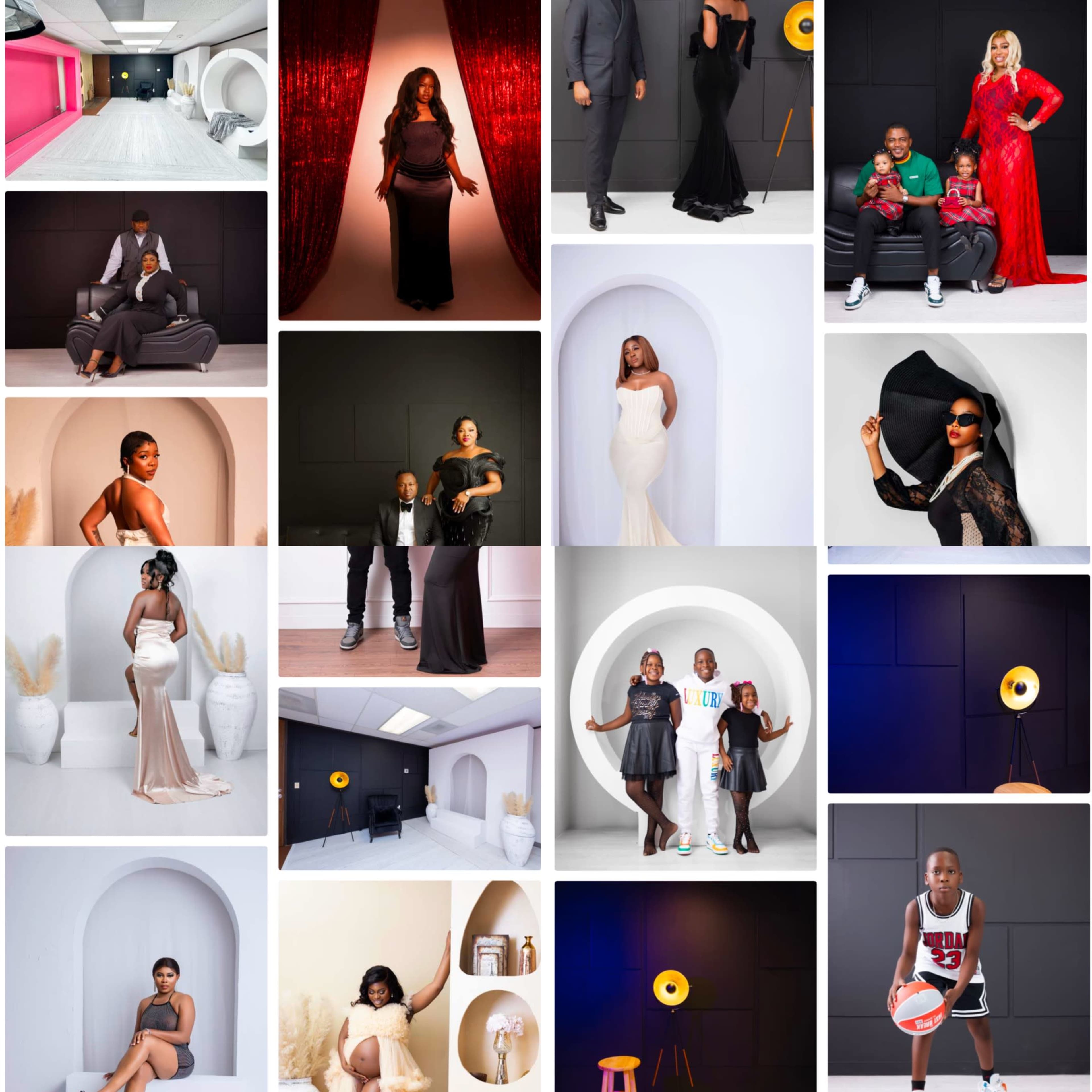 6 versatile themed setups and a selection of over 10 seamless/canvas backdrop colors to bring any vision to life. Complimentary continuous lights and strobes for all guests. Image in Westwood, Houston, TX