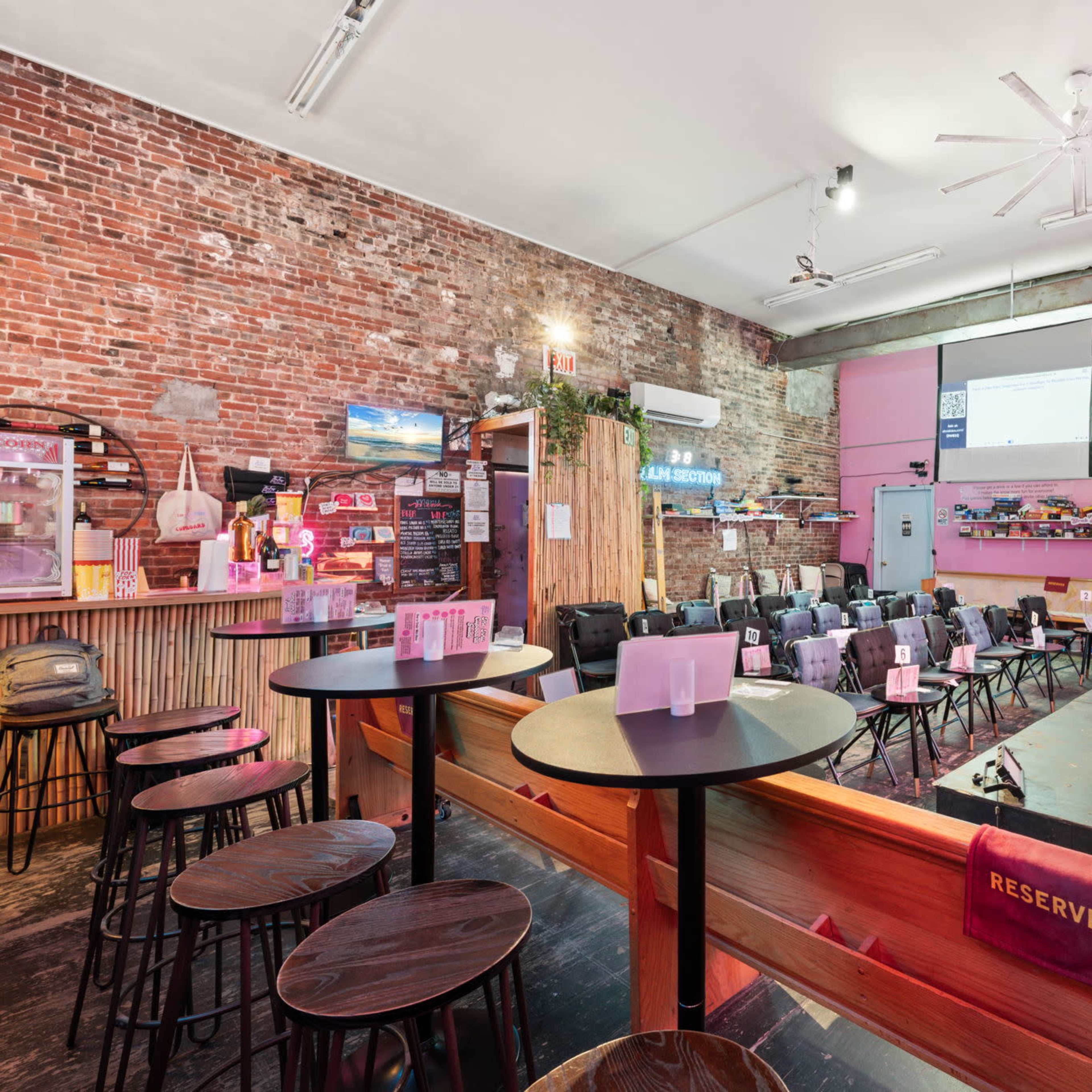 Cute Theater with Stage, Bar, Sound System, Video Cameras, and Projectors Image in Bushwick, Brooklyn, NY
