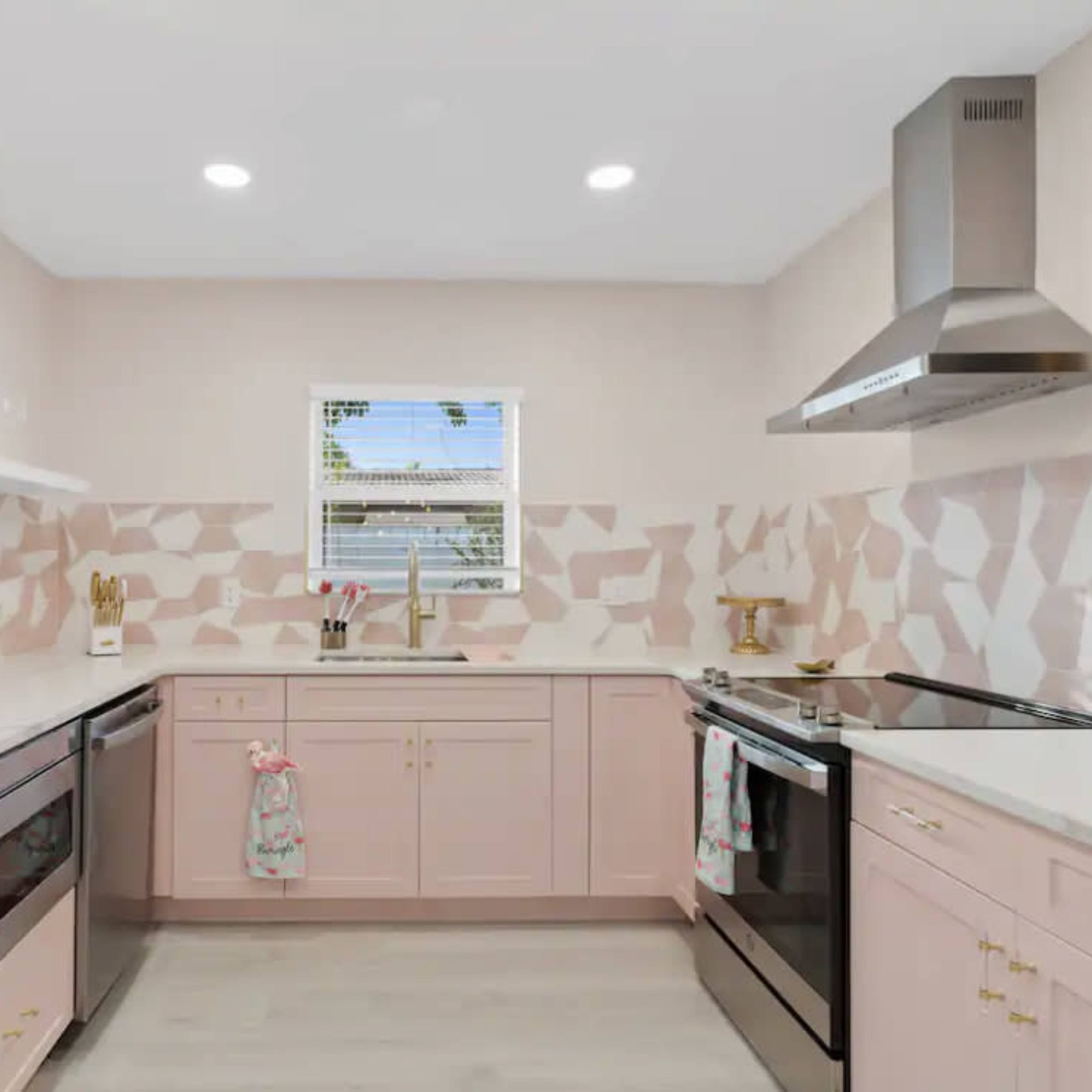 Pink Palm Pool Paradise Image in East Fort Lauderdale, Fort Lauderdale, FL
