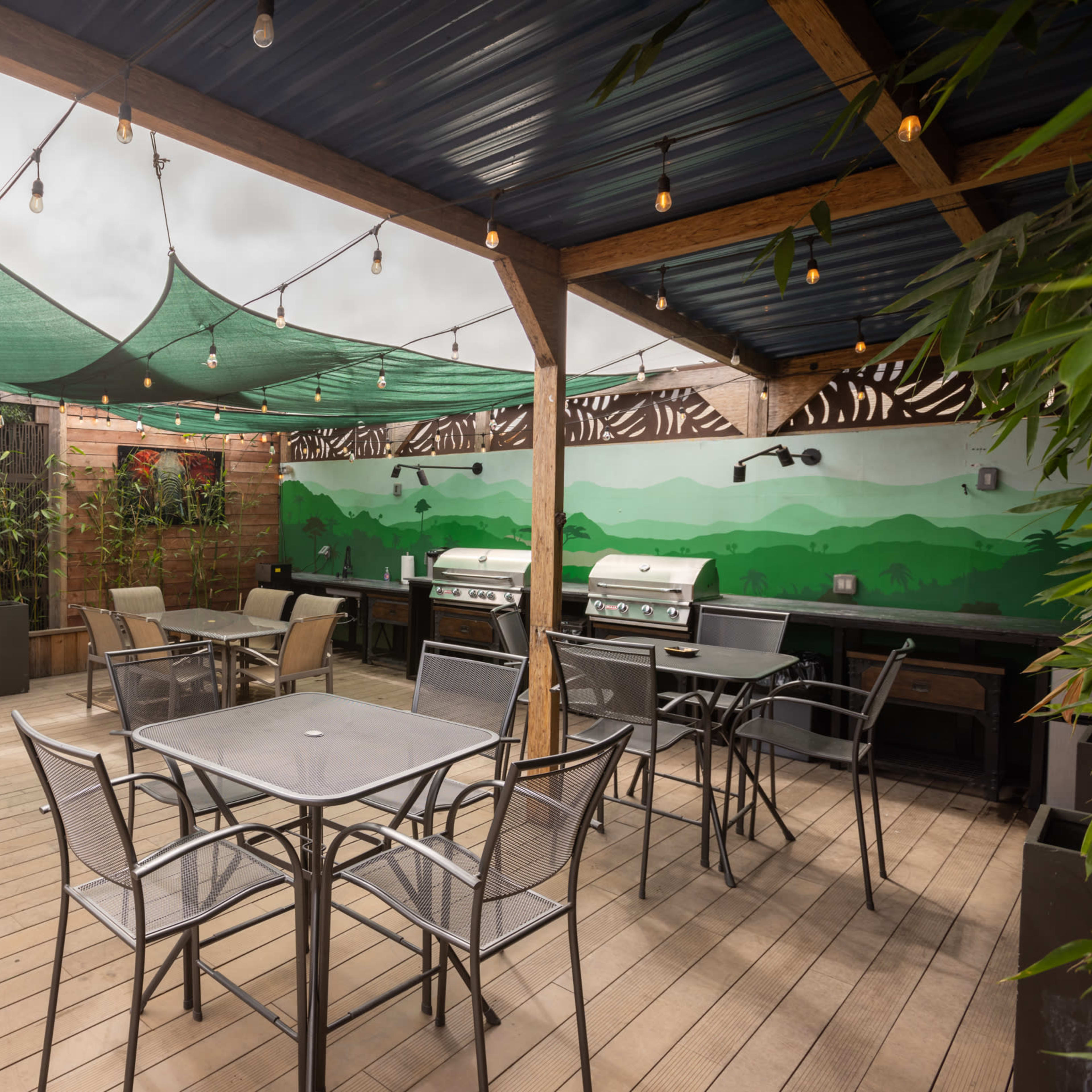Bamboo Garden Lounge - 2 Outdoor Grills + 50" tv Image in Stockton, San Diego, CA