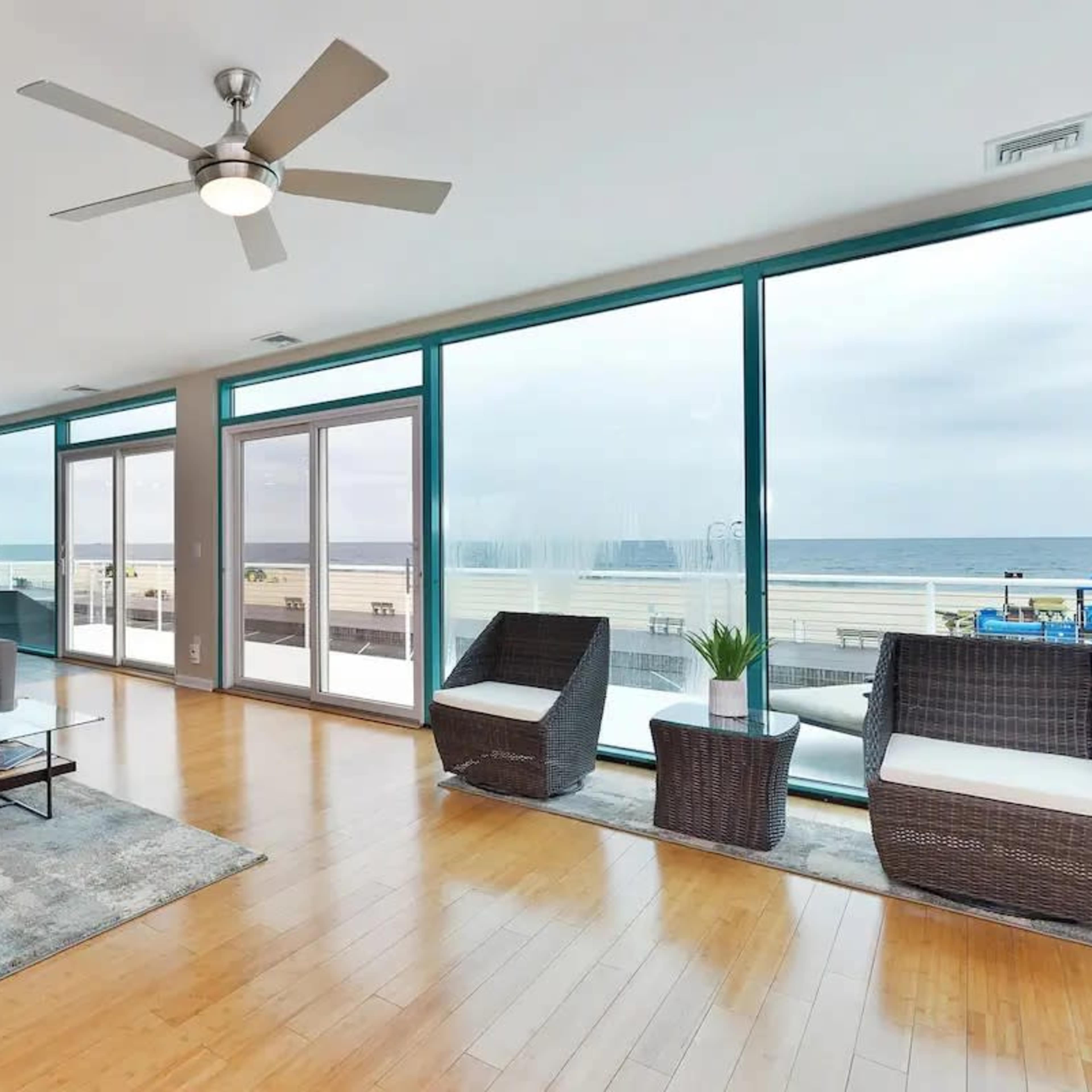 Ocean Front "Malibu Style" Beach House with Unobstruted Beach View, and Sunset Views Image in Belmar, Belmar, NJ
