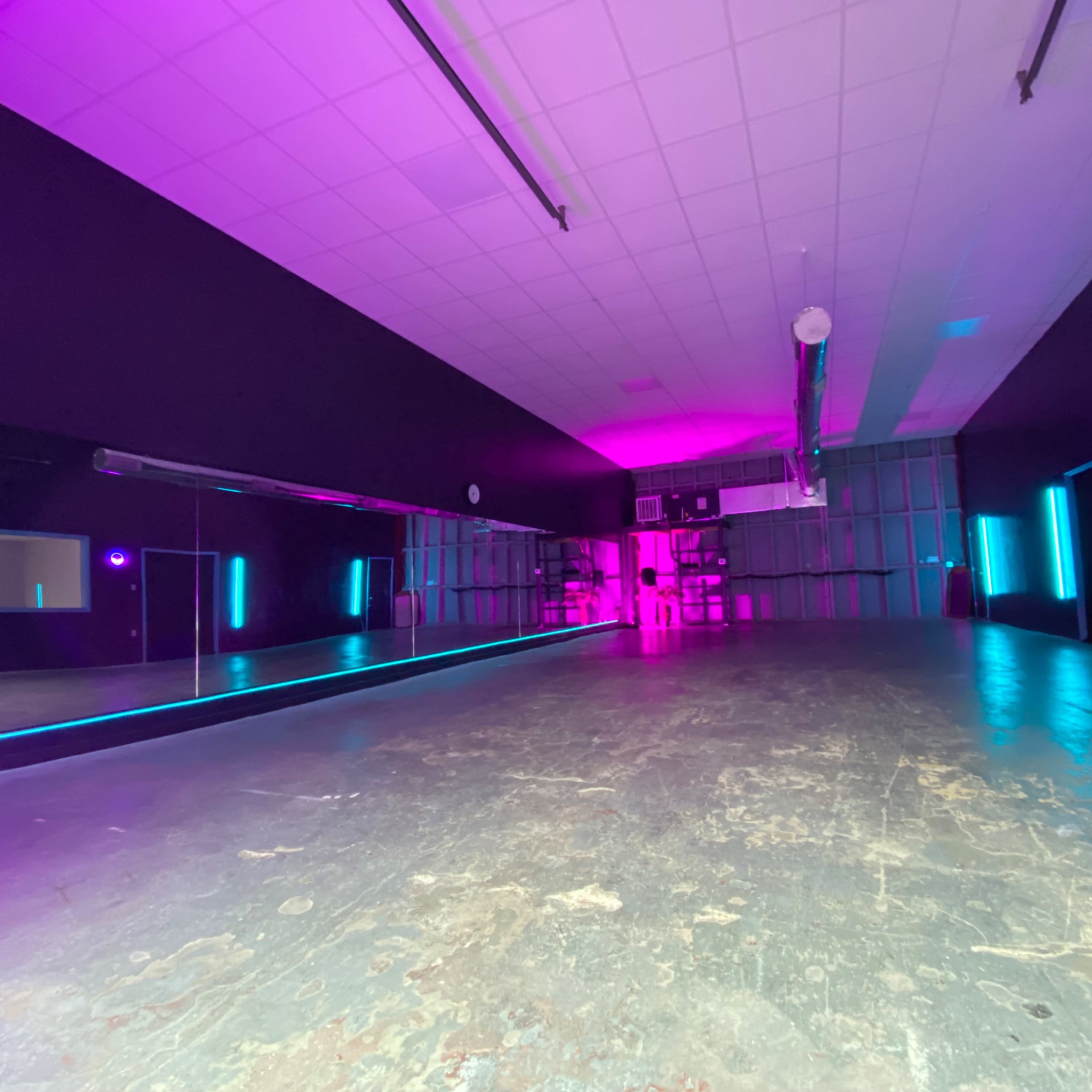 South Austin Industrial Neon Dance Studio Image in Dittmar-Slaughter, Austin, TX