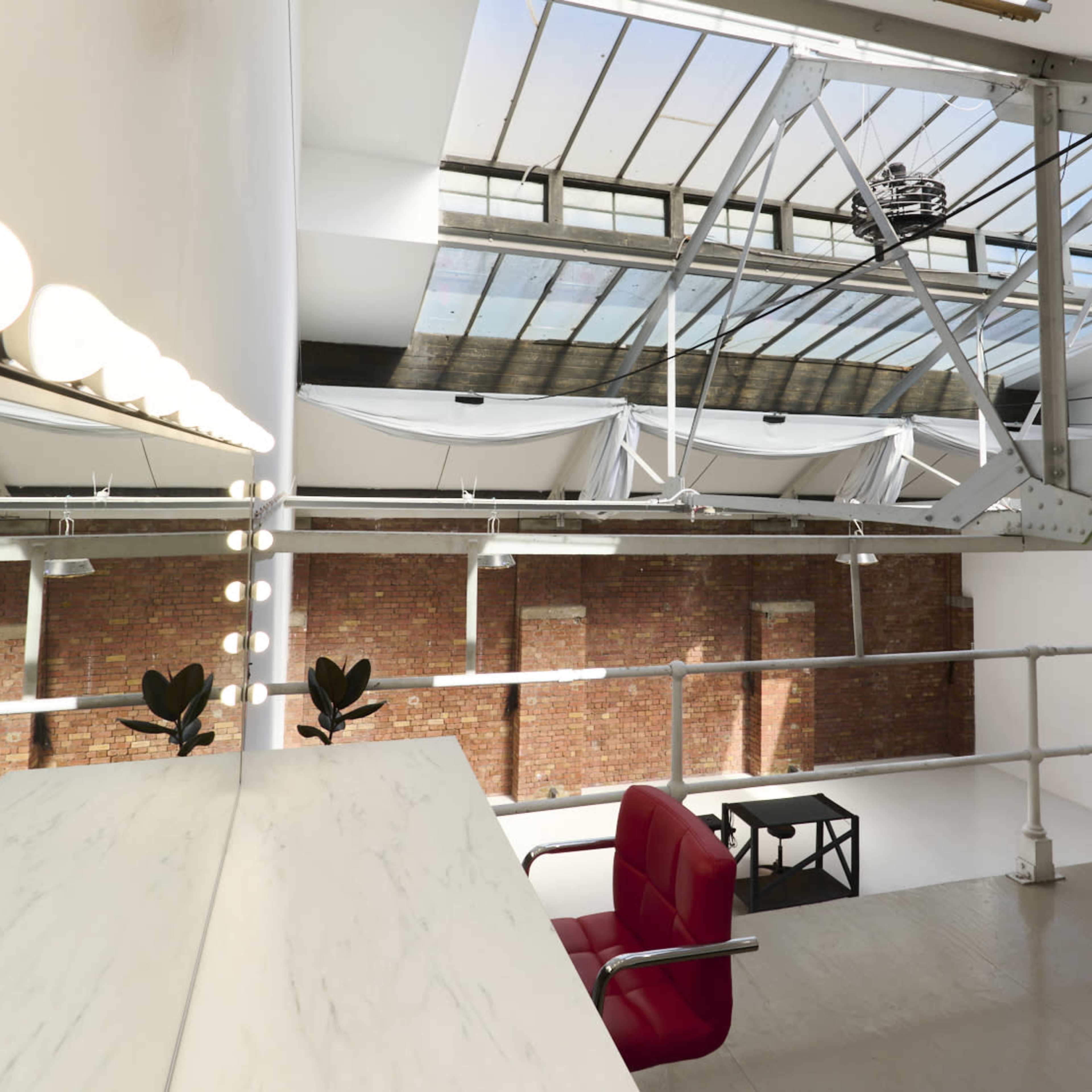 Photo Studio with Exposed Bricks, Full Skylight, Blackout and White Cove in Hackney Wick Image in Fish Island, London, England