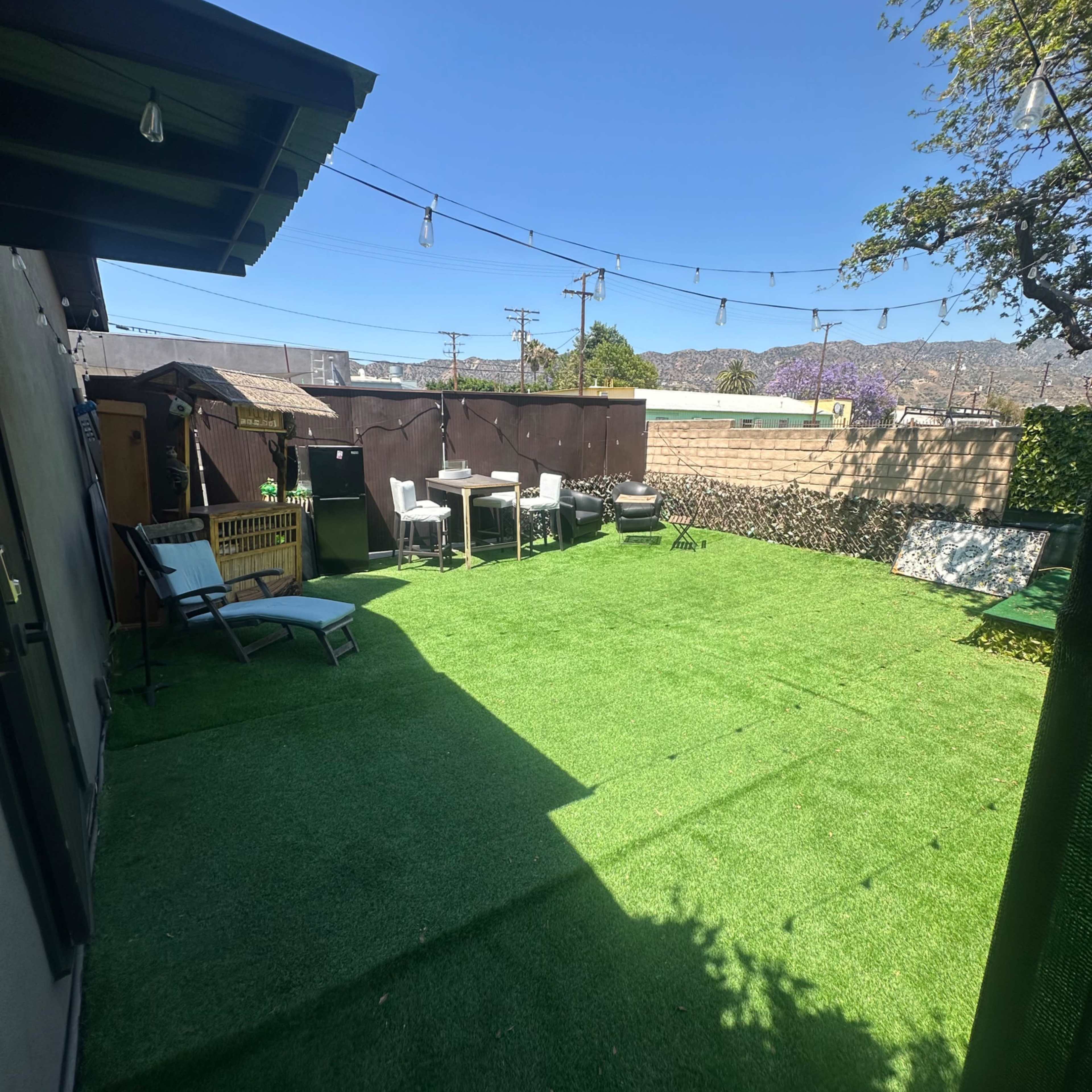 Green Outdoor Space for Release Parties, Events, Meetings. In a Professional Recording Studio Image in Burbank, Burbank, CA