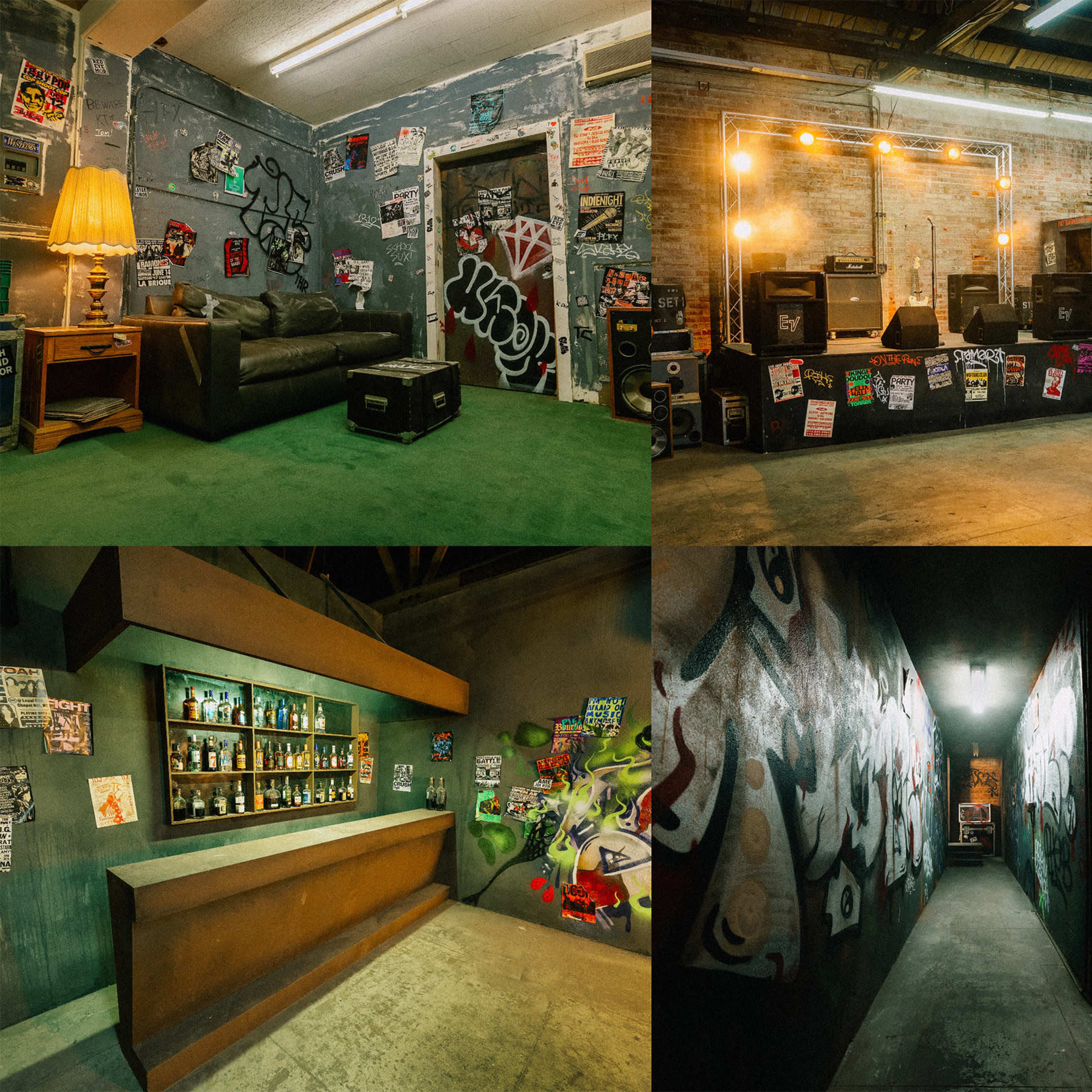 Warehouse Concert Venue + Greenroom & Grungy Bathroom Image in Vernon, Vernon, CA